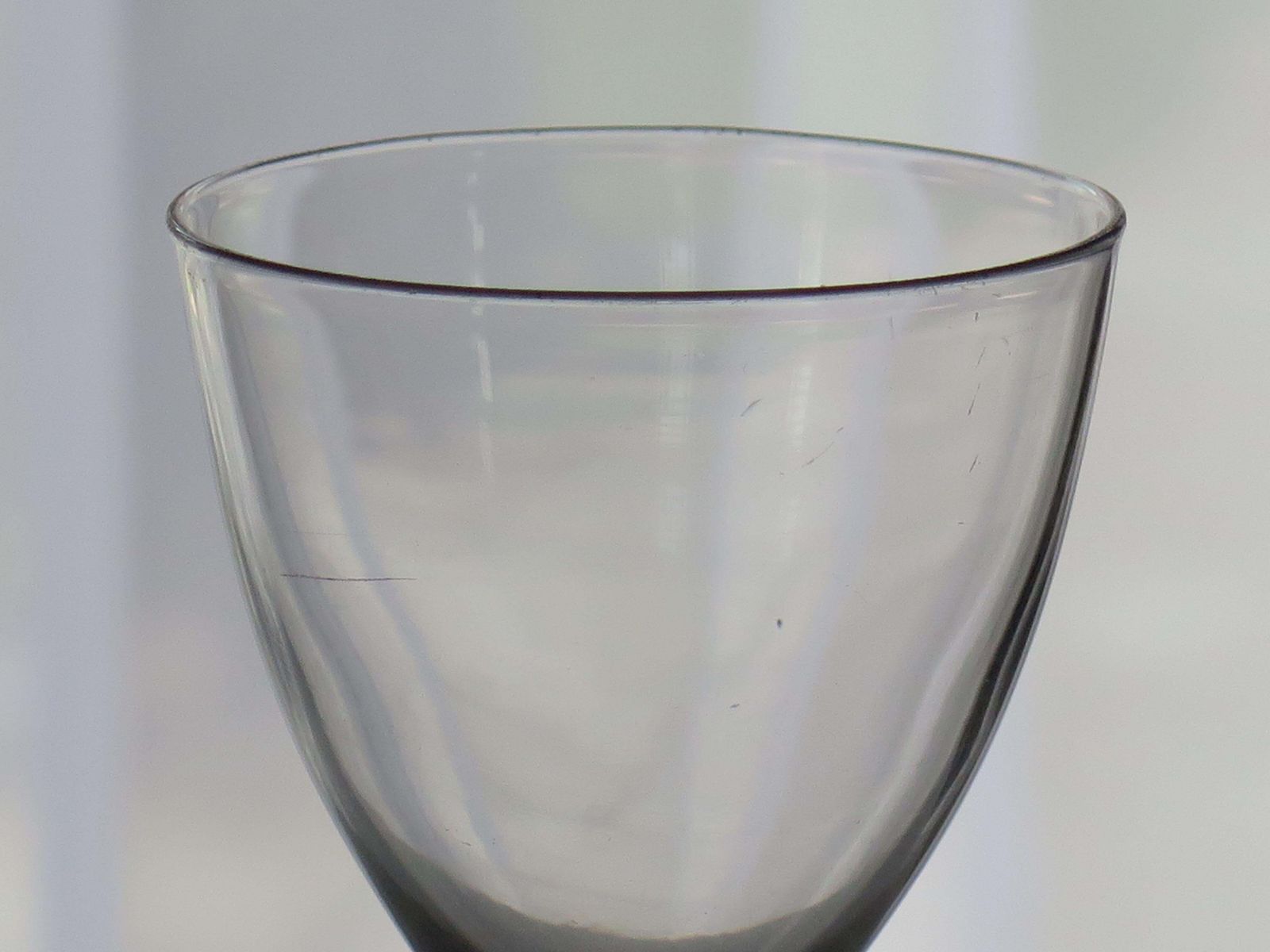 Georgian Rummer Drinking Glass, Hand Blown Lead Glass, Square Foot, 1790. photo vinterior