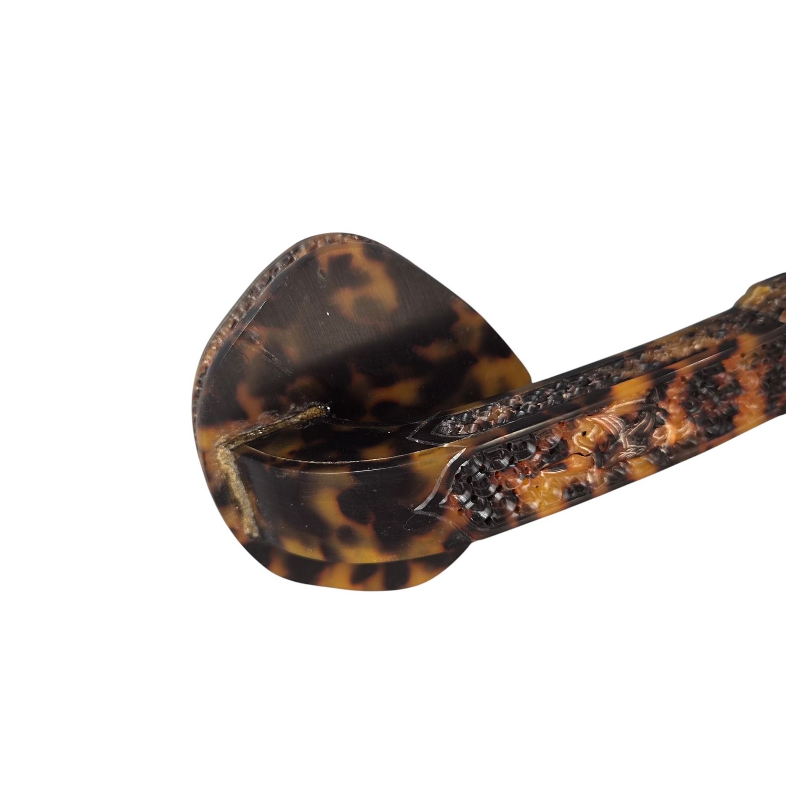 Woonaccessoires Chinese Qing-dynastie gesneden schildpadden ruyi-scepter, waarschijnlijk laat 19e eeuw photo