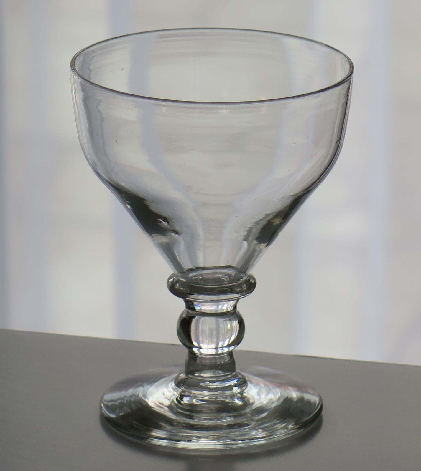 Georgian Rummer Drinking Glass, Hand Blown Lead Glass, Circa 1810. photo for sale