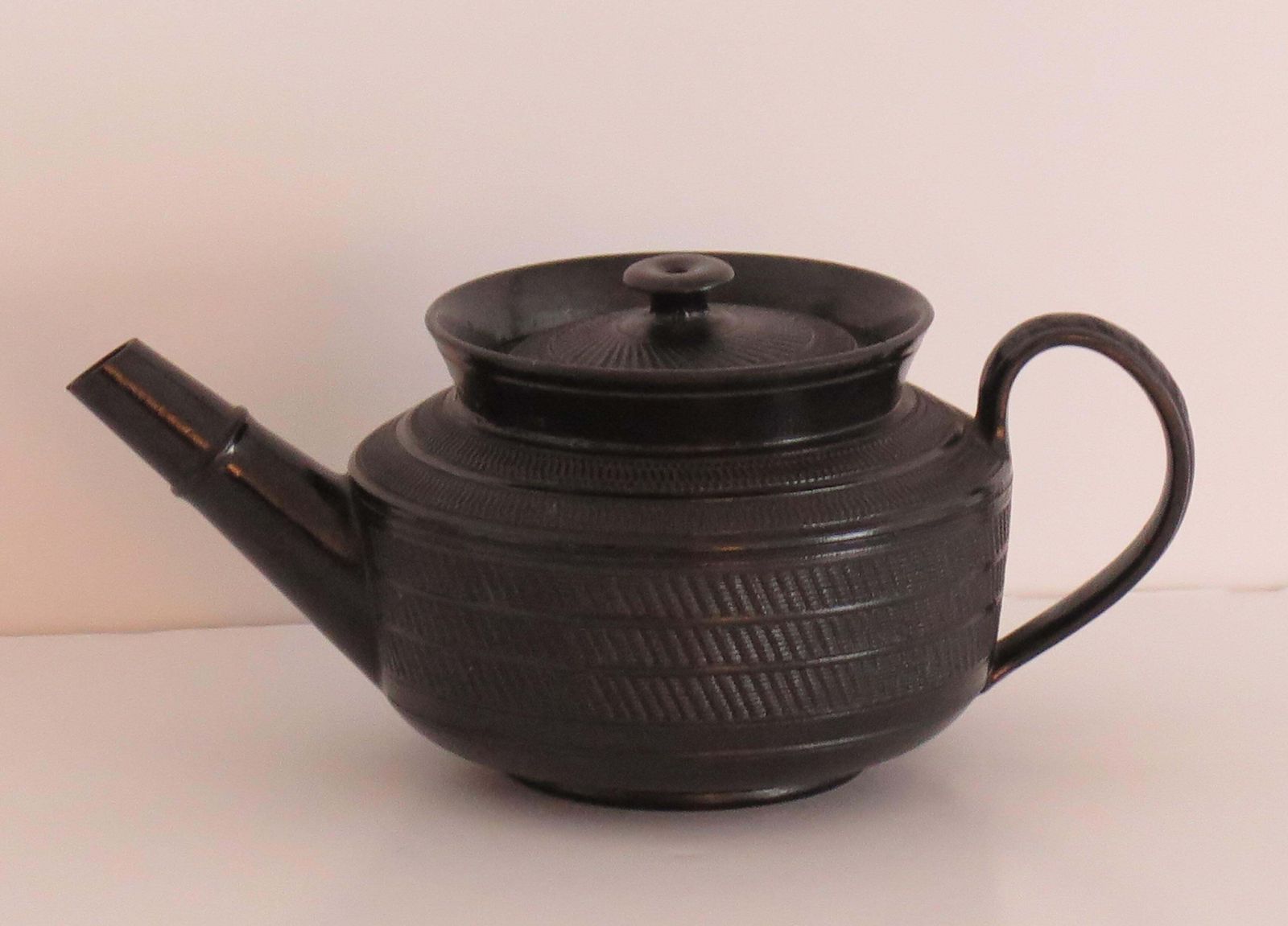Georgian Black Basalt Teapot By Staffordshire Potteries, Circa 1825. photo 296.0