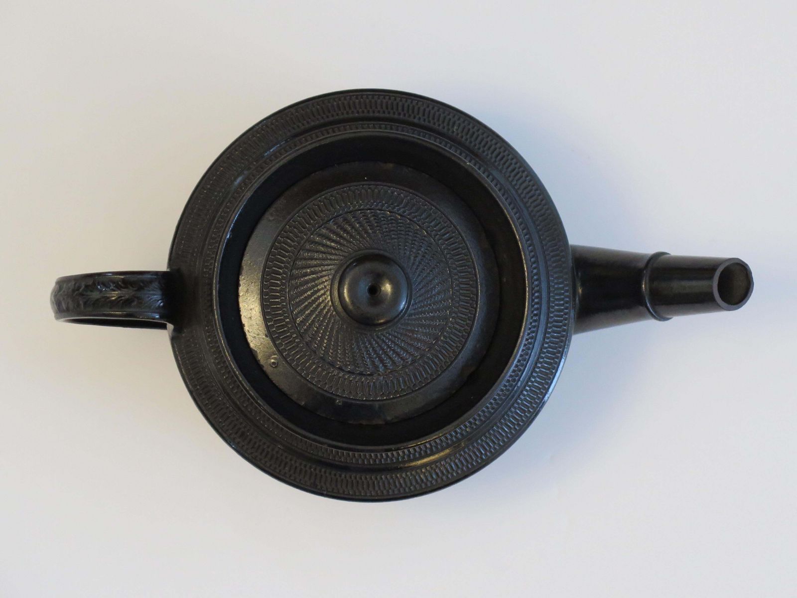 photo for sale Georgian Black Basalt Teapot By Staffordshire Potteries, Circa 1825.