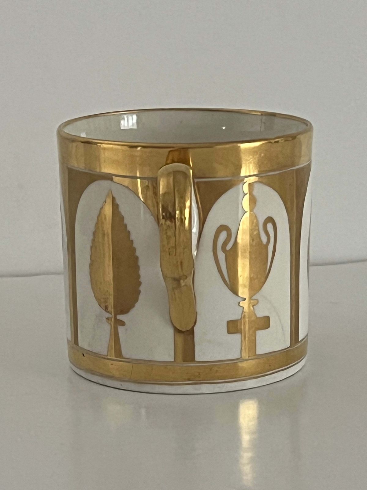 Minton Porseleinen Koffiekopje, Handgeschilderd Volledig Verguld Patroon 238, ca. 1805 photo 295.0