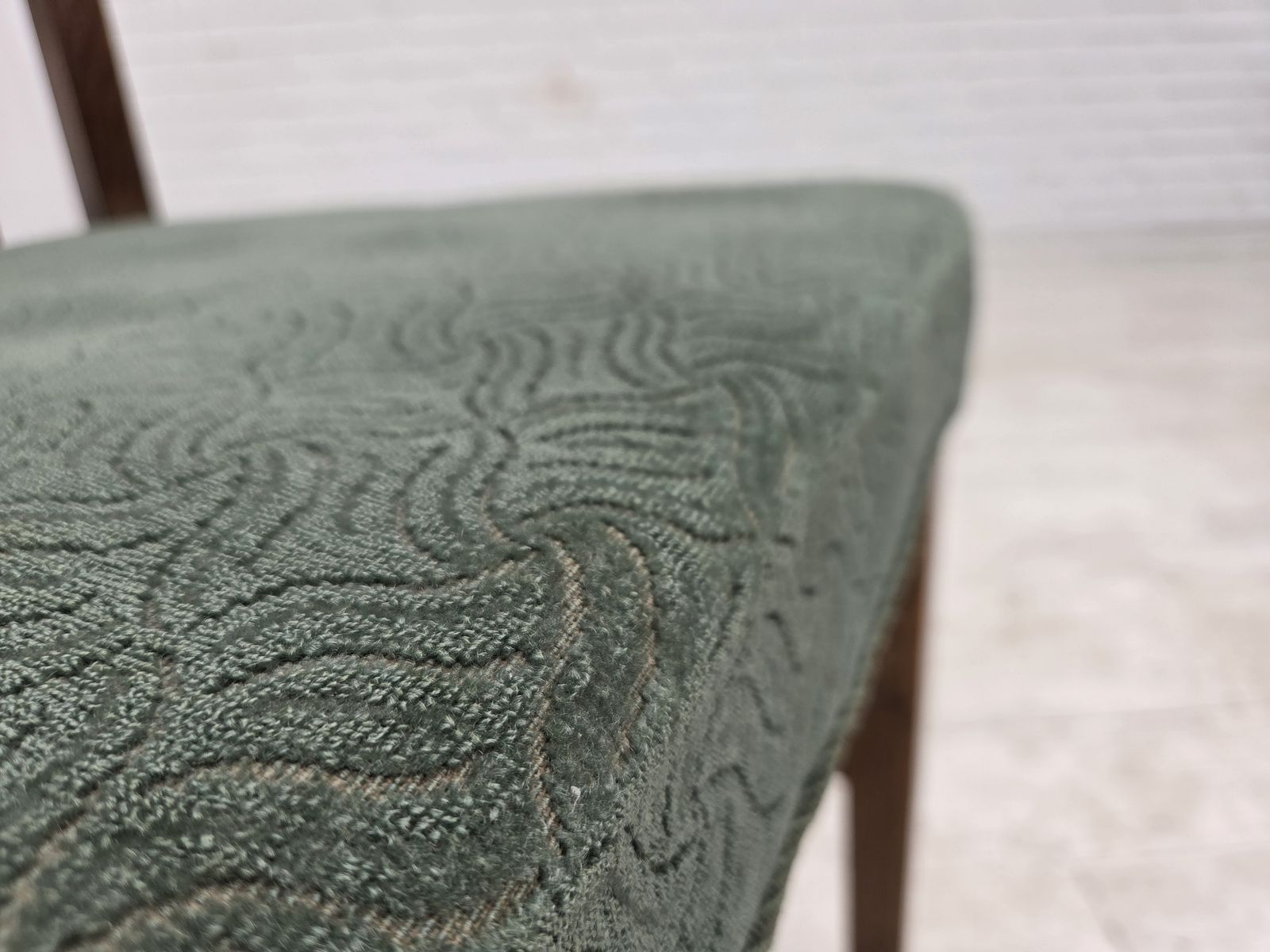 1960s, Set Of 6 Danish Dining Chairs, Furniture Wool, Oak Wood. photo 950.0