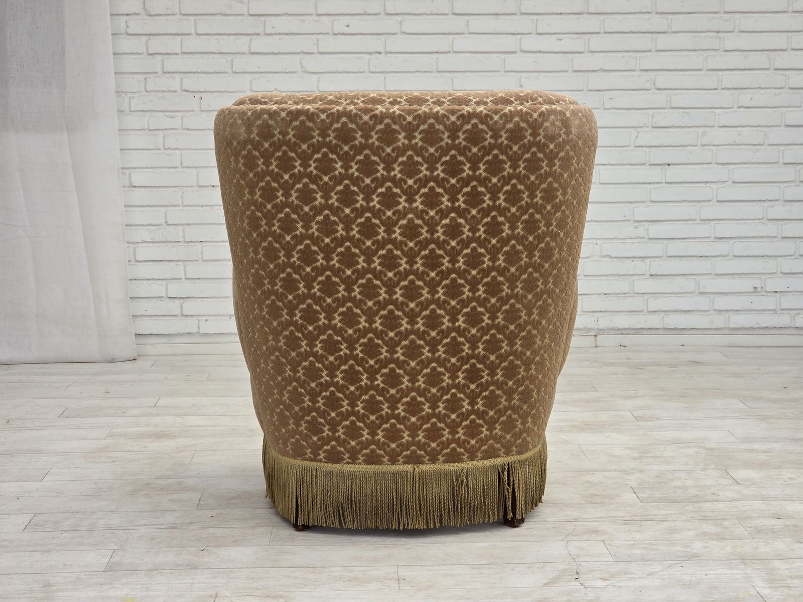photo for sale 1960s, Danish Armchair, Furniture Velour, Beech Wood.