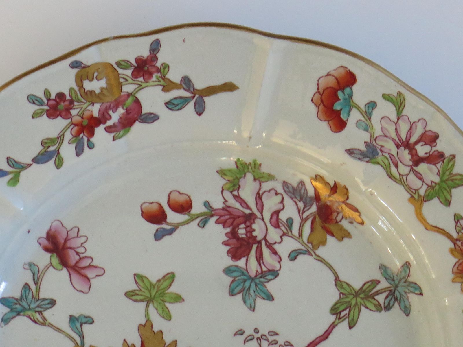 Mason's Ironstone Desert Plate, handgeschilderd, ca. 1818 photo vinterior
