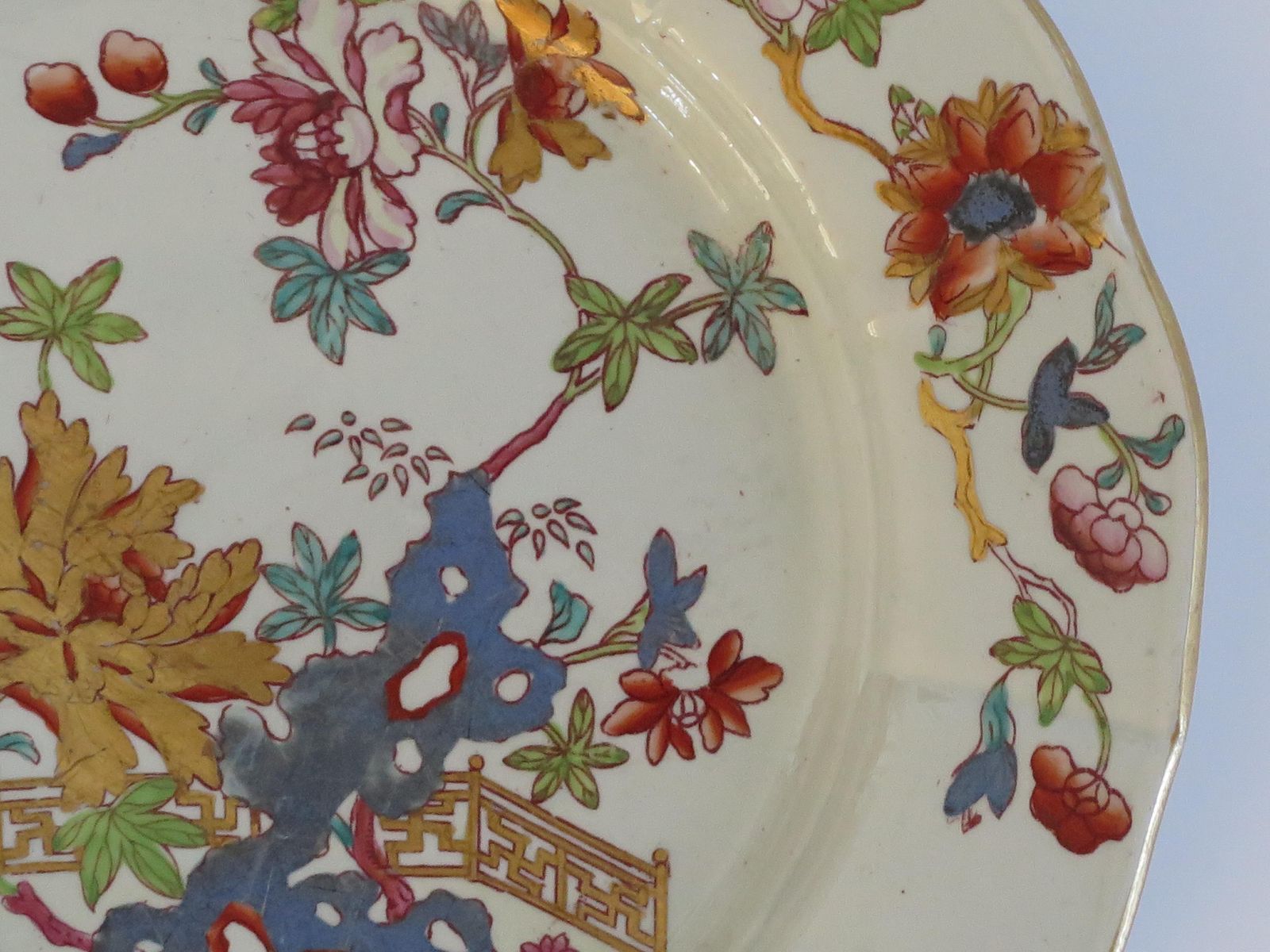 Mason's Ironstone Desert Plate, handgeschilderd, ca. 1818 photo buy