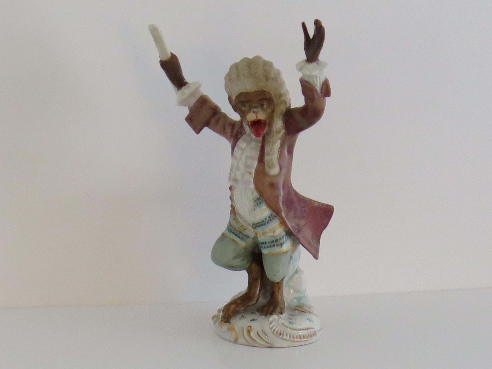 photo vinterior Sitzendorf Porcelain Monkey Band Figurines Set, 9 Pieces, ca. 1910
