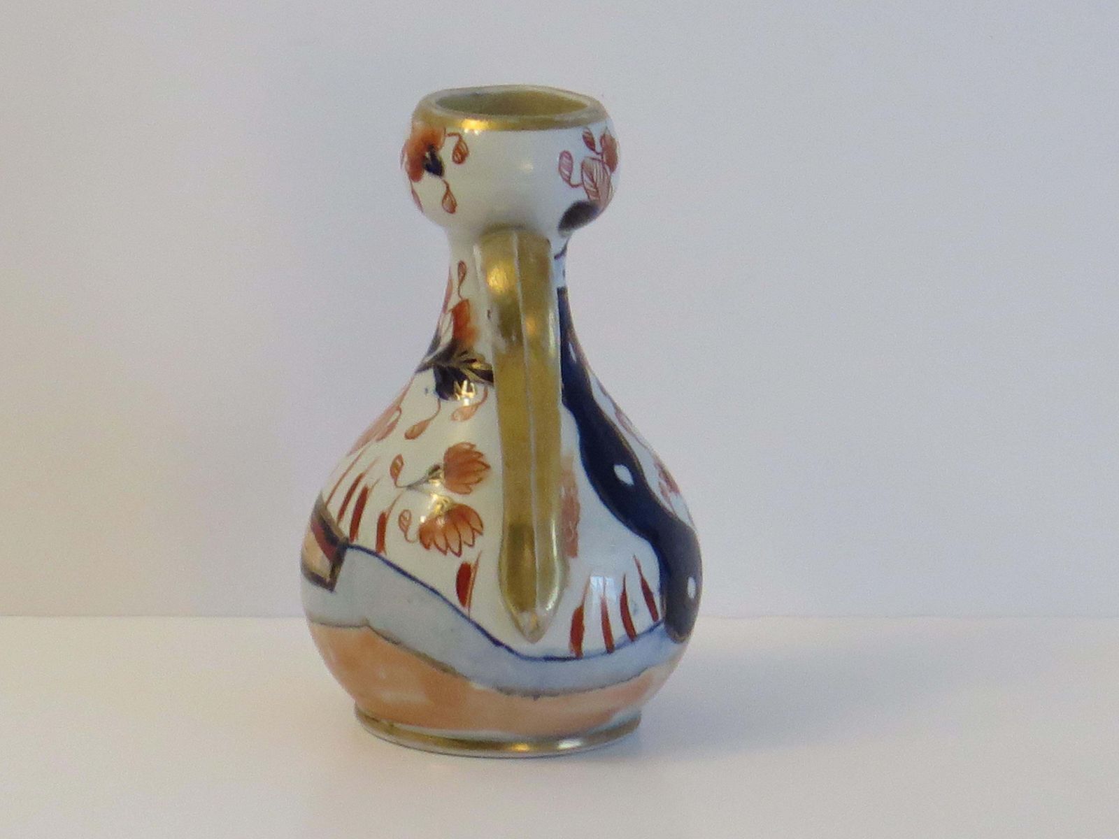 Mason's Ironstone Jug, Rare Shape, Hand Painted Japan Pattern, Circa 1813 1820 photo furniture