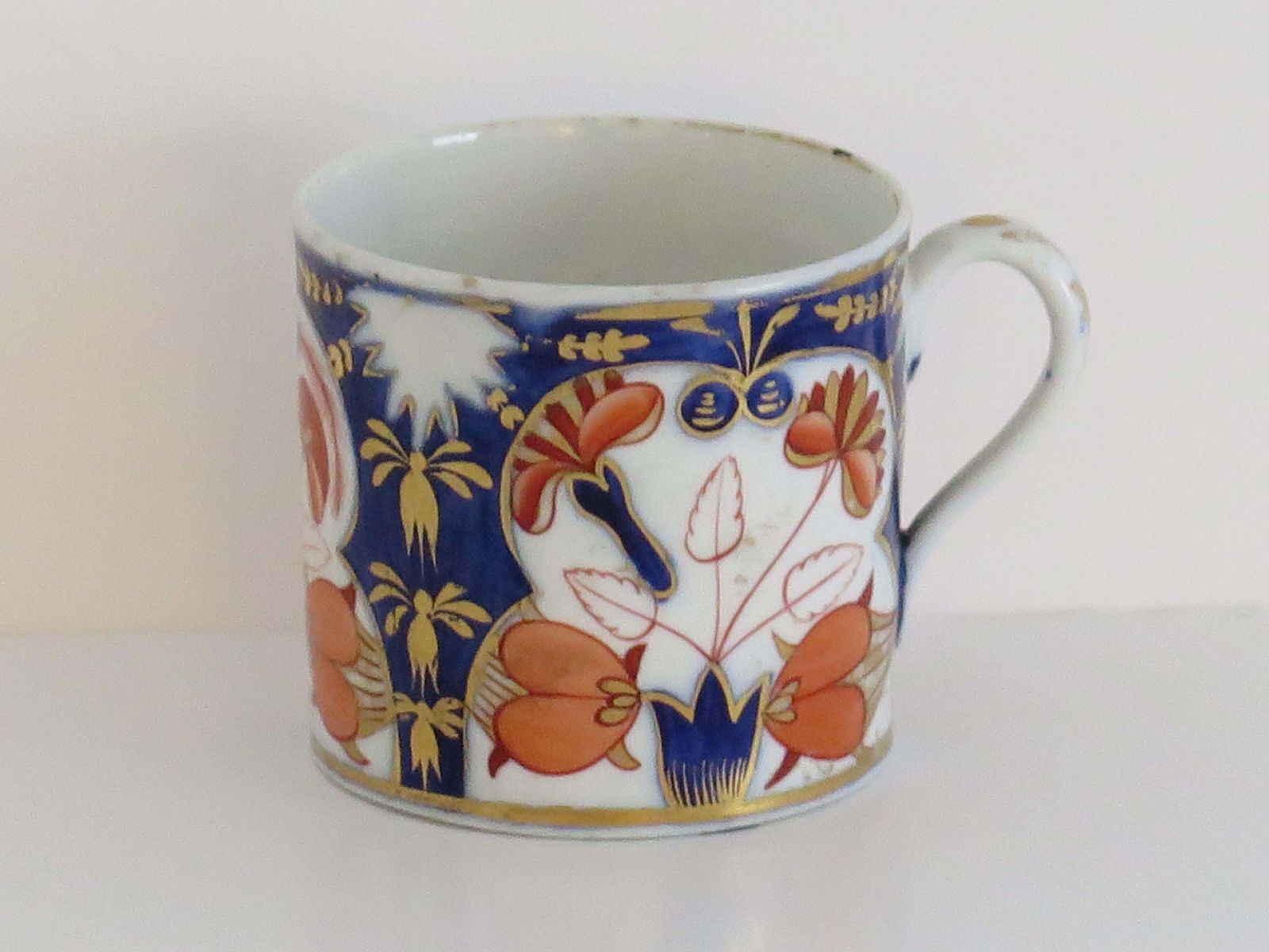Georgisch Coalport Porselein Koffiekopje, Handgeschilderd, ca. 1810 photo Woonaccessoires