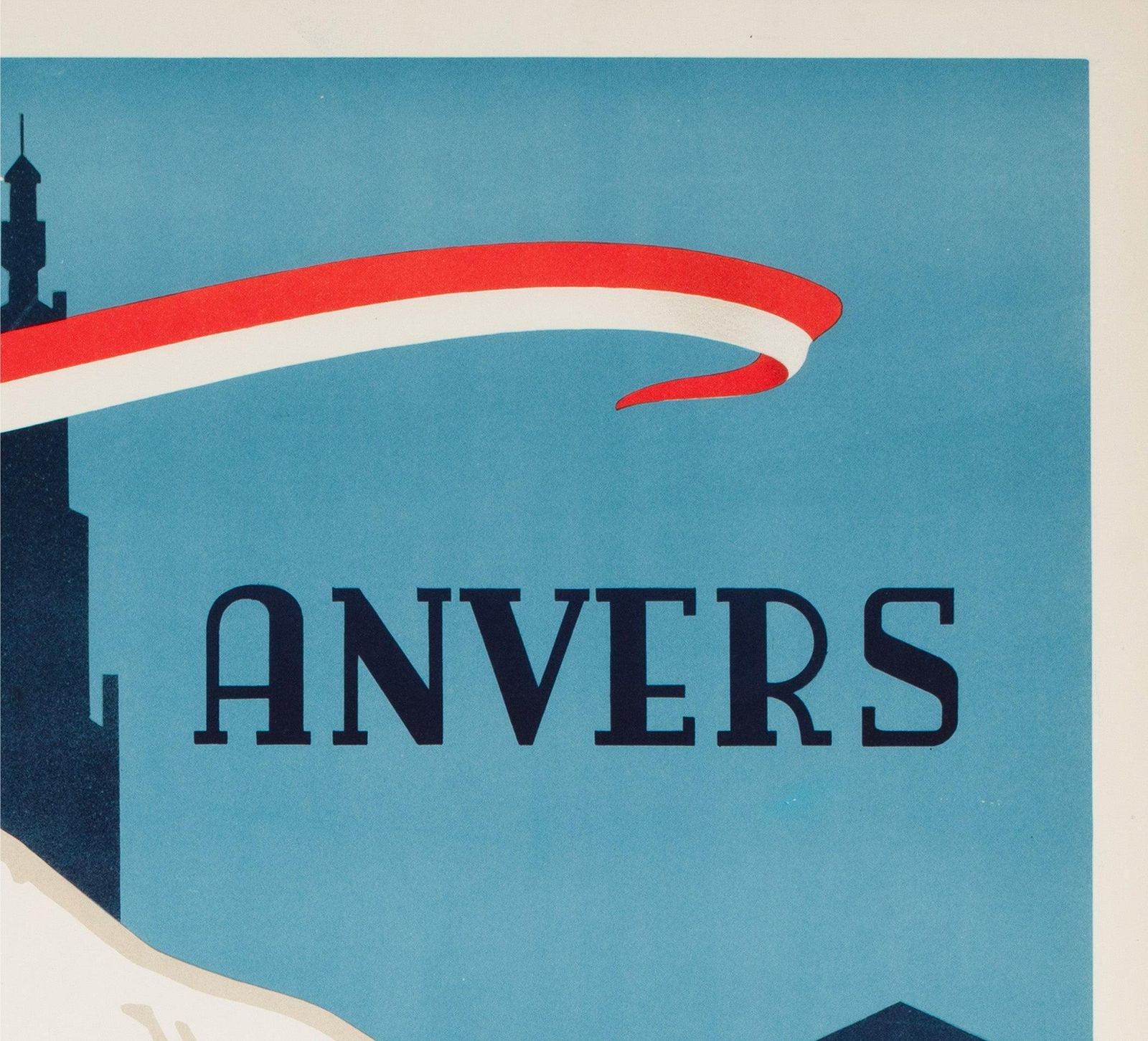 Antwerp Zoo Ijsbeer 1950 Grote Reclameposter. photo Kunst