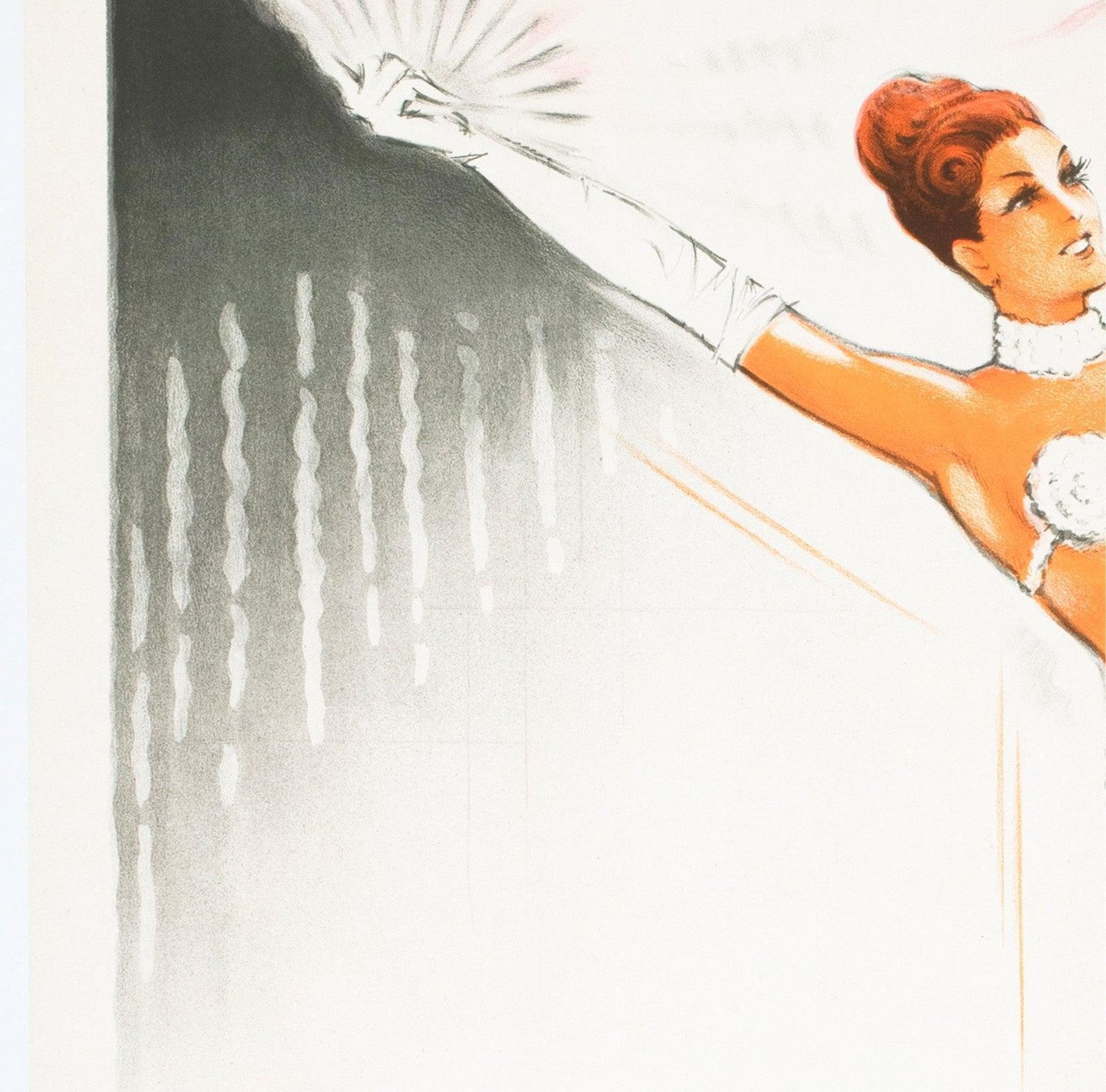 Barbara Doumer C1940 Franse Music Hall Showgirl Poster, Maurice Harfort. photo 1061.0