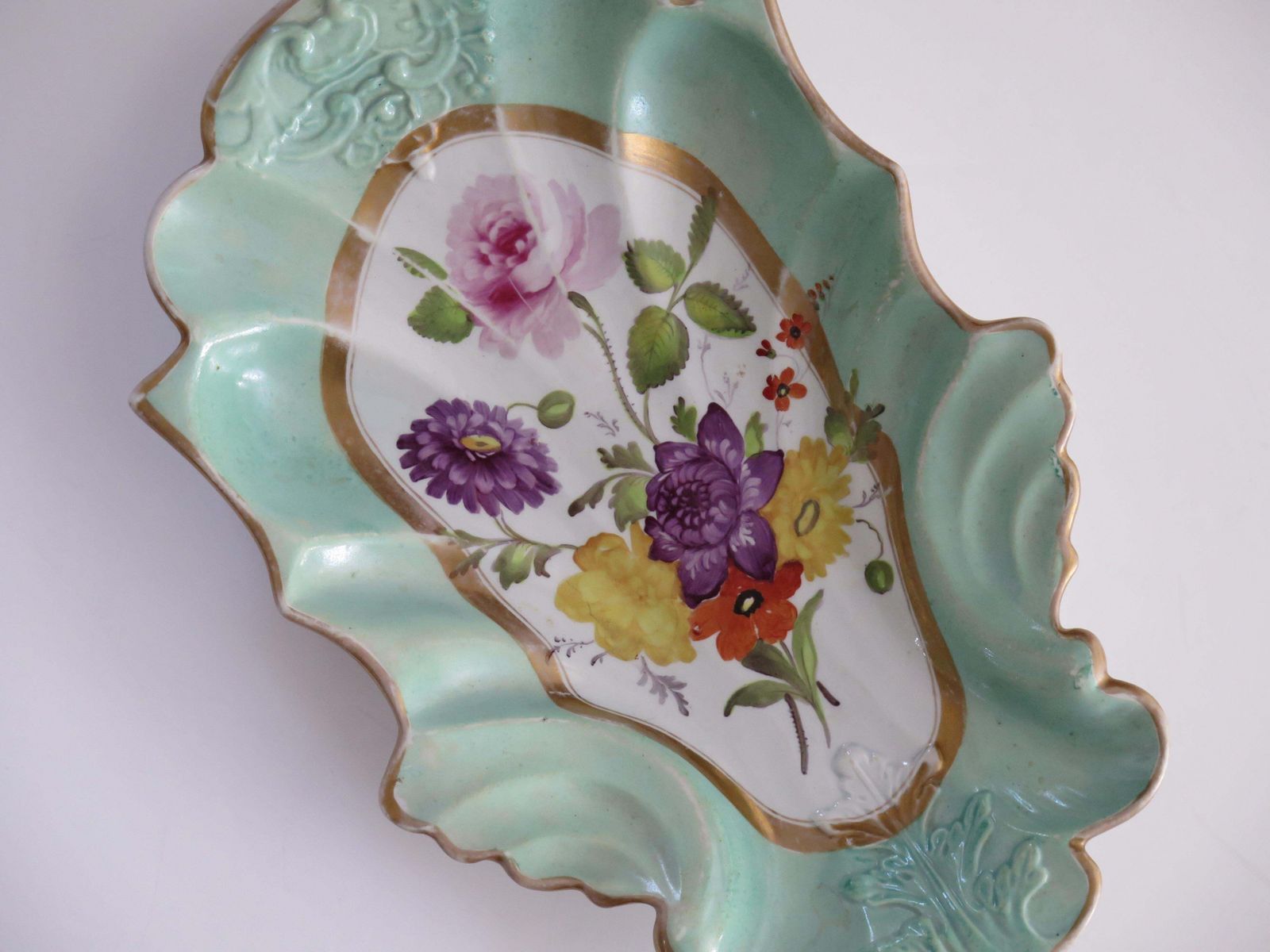 Mason's Ironstone serveerschaal, handgeschilderd met gemengde bloemen, ca. 1818 photo Woonaccessoires