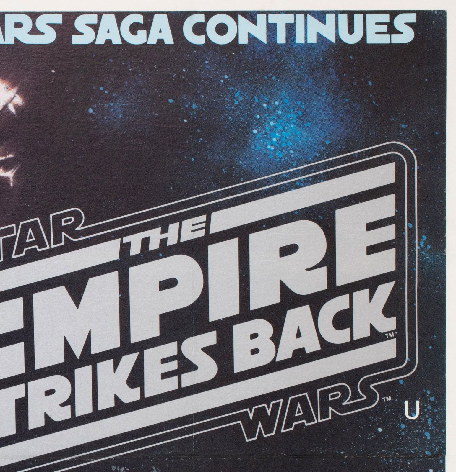 The Empire Strikes Back 1980 Uk Quad Gwtw Style Film Poster. photo 9283.0