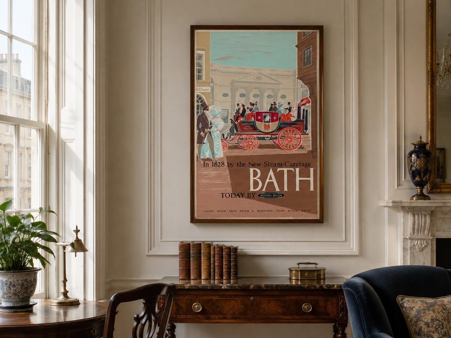 Bath 1960 British Railway Travel Poster, Eric Fraser. photo furniture