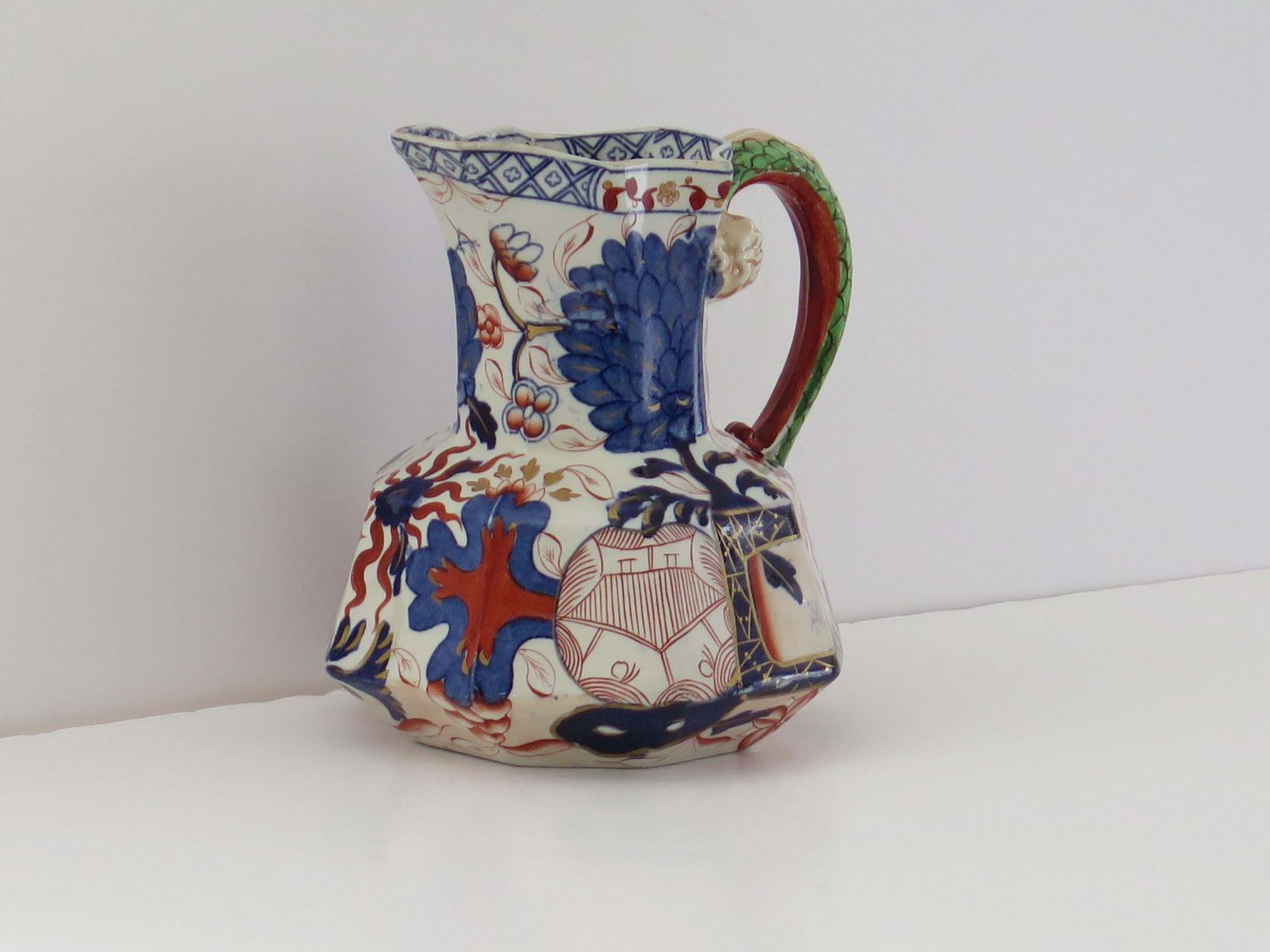 Davenport Ironstone Pitcher, Jardinière Pattern, Georgian Circa 1815 photo Home Decor