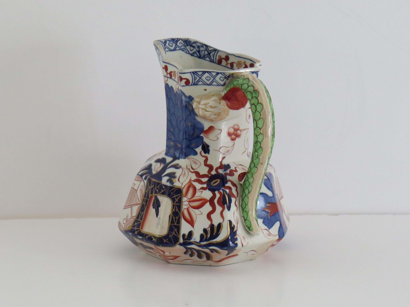 Davenport Ironstone Pitcher, Jardinière Pattern, Georgian Circa 1815 photo vinterior