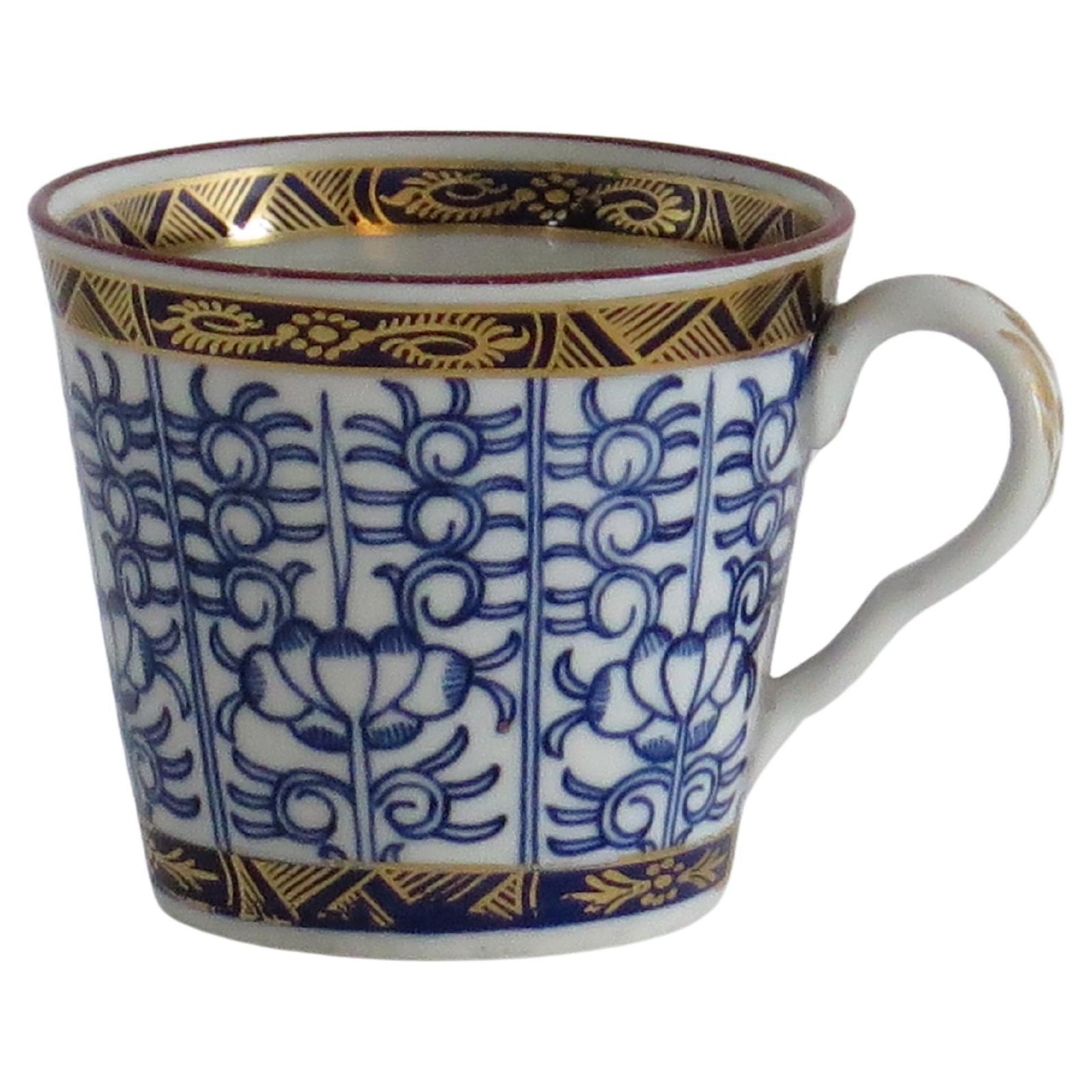 Worcester Barr Period Coffee Cup, Royal Lily Pattern, ca. 1800