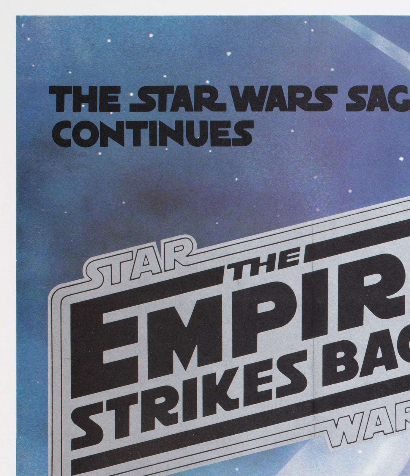 The Empire Strikes Back 1980 Uk Quad Black Title Style, Tom Jung Film Poster. photo for sale