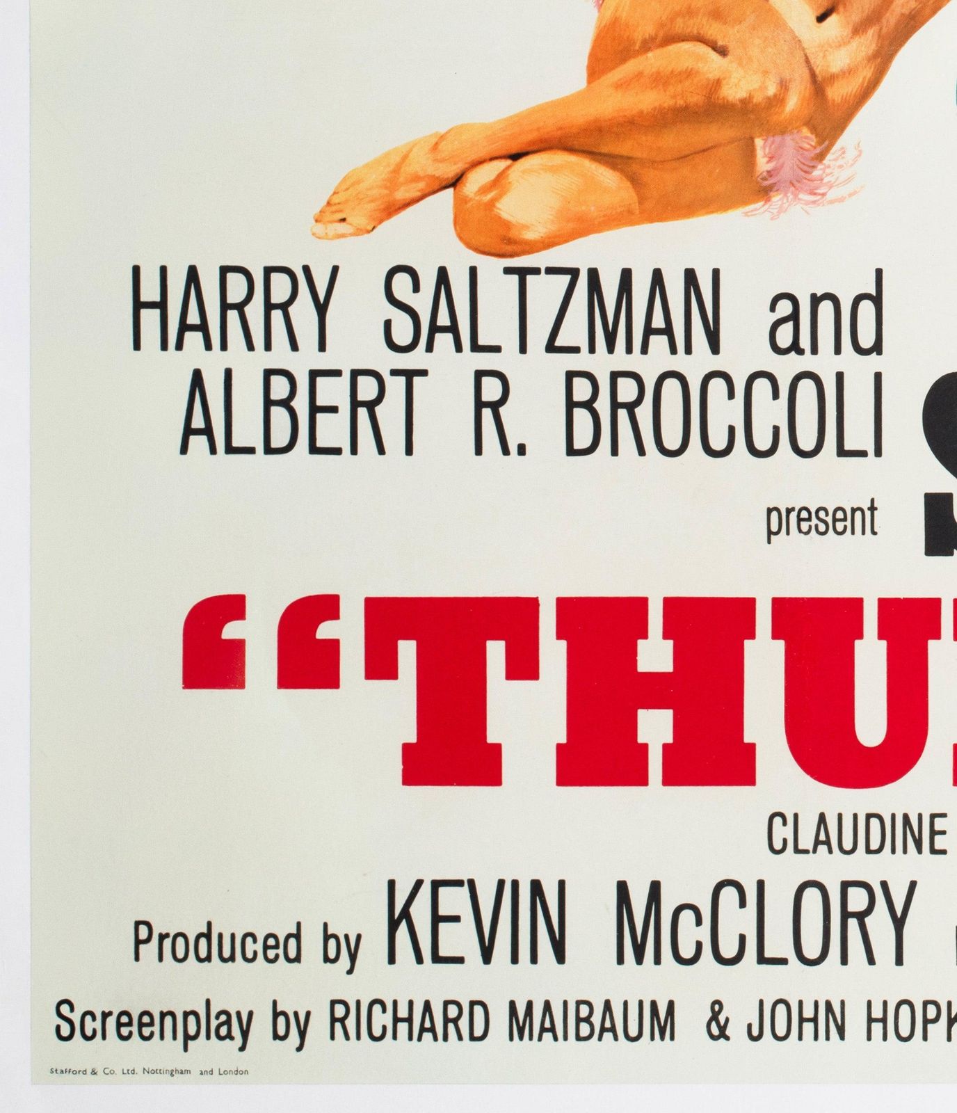 Thunderball 1965 Uk Quad Filmposter, Robert Mcginnis. photo vinterior
