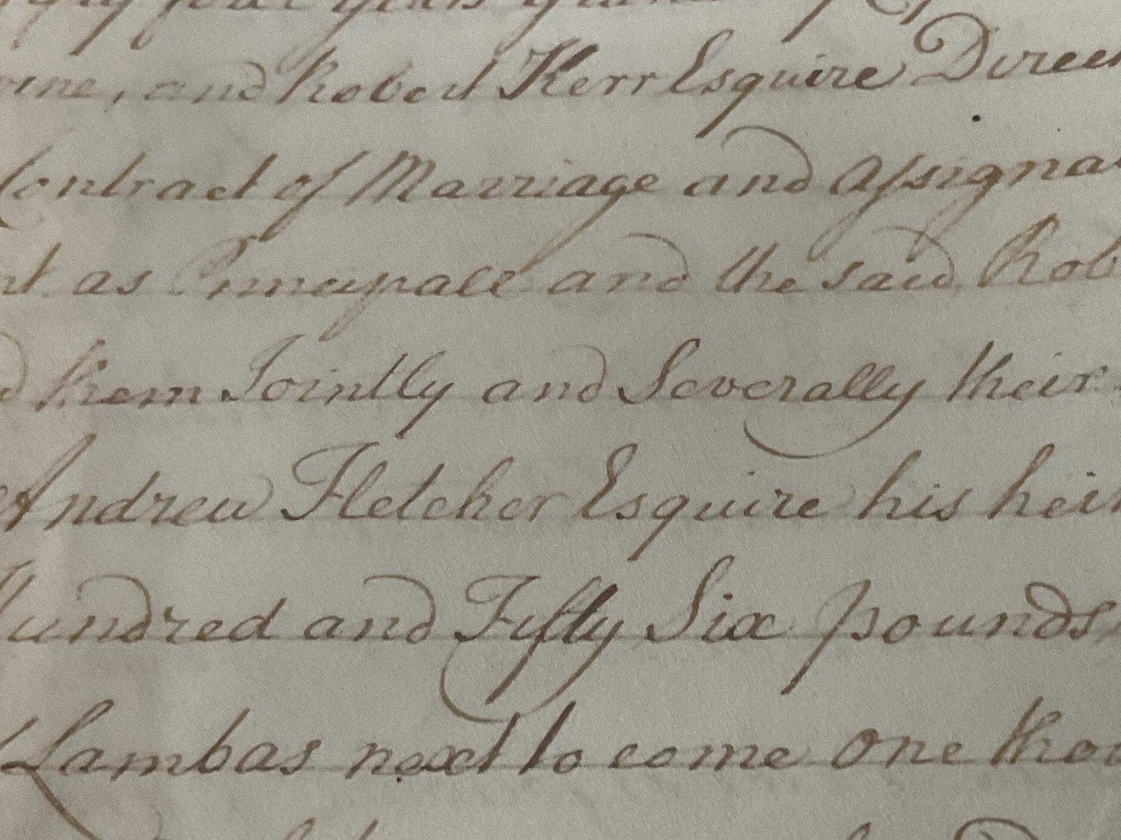 photo buy 1754 Schots feodaal gronddocument - Ondertekend door notaris en getuigen, Ayrshire Estate Sasine, George II stempel