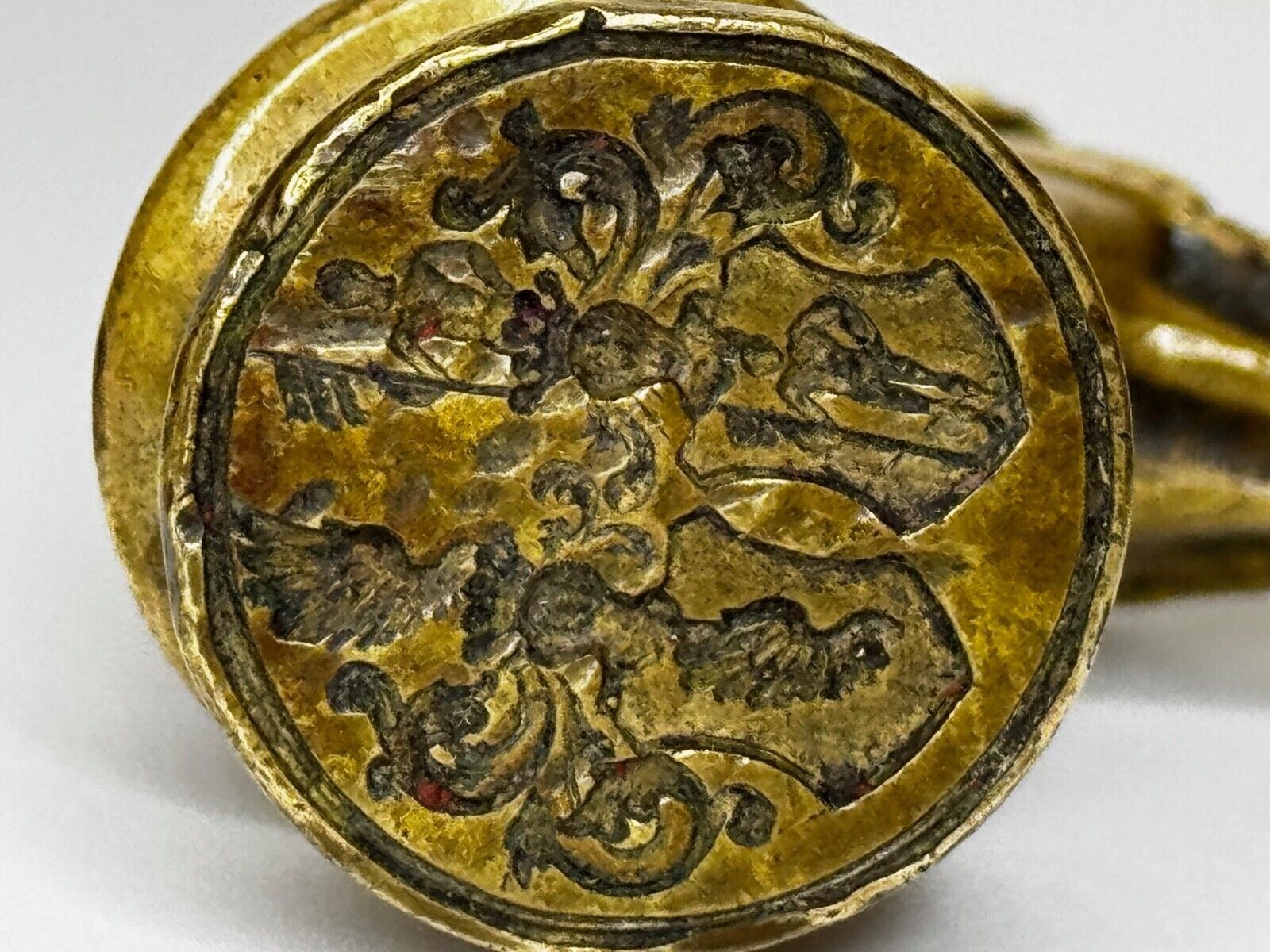 photo furniture Georgian Horse Head Armorial Desk Seal C.1770–1800 Scottish Interest