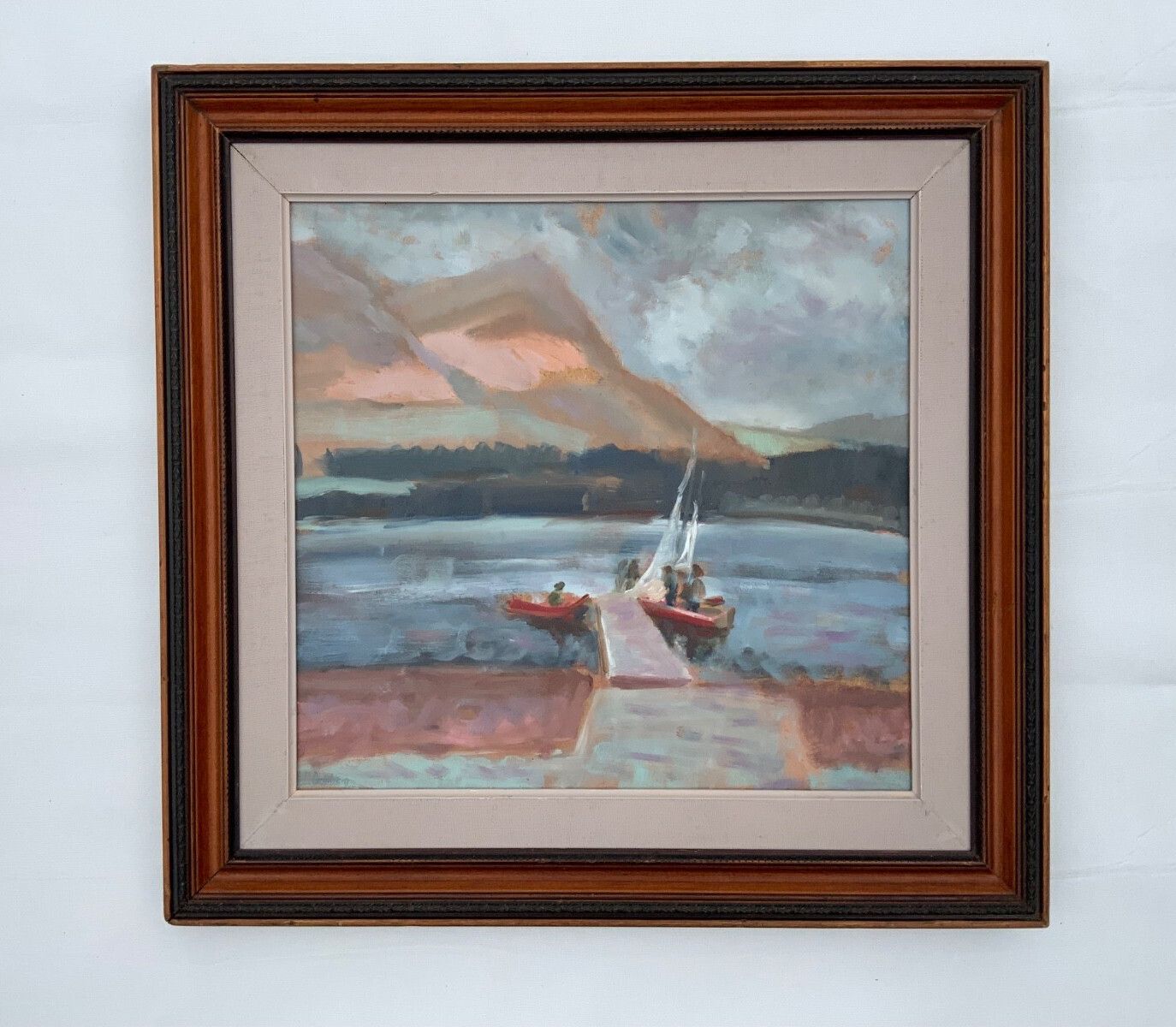 Olieverfschilderij "Sailing In Peak District" gesigneerd door kunstenaar R.Grinberg photo furniture