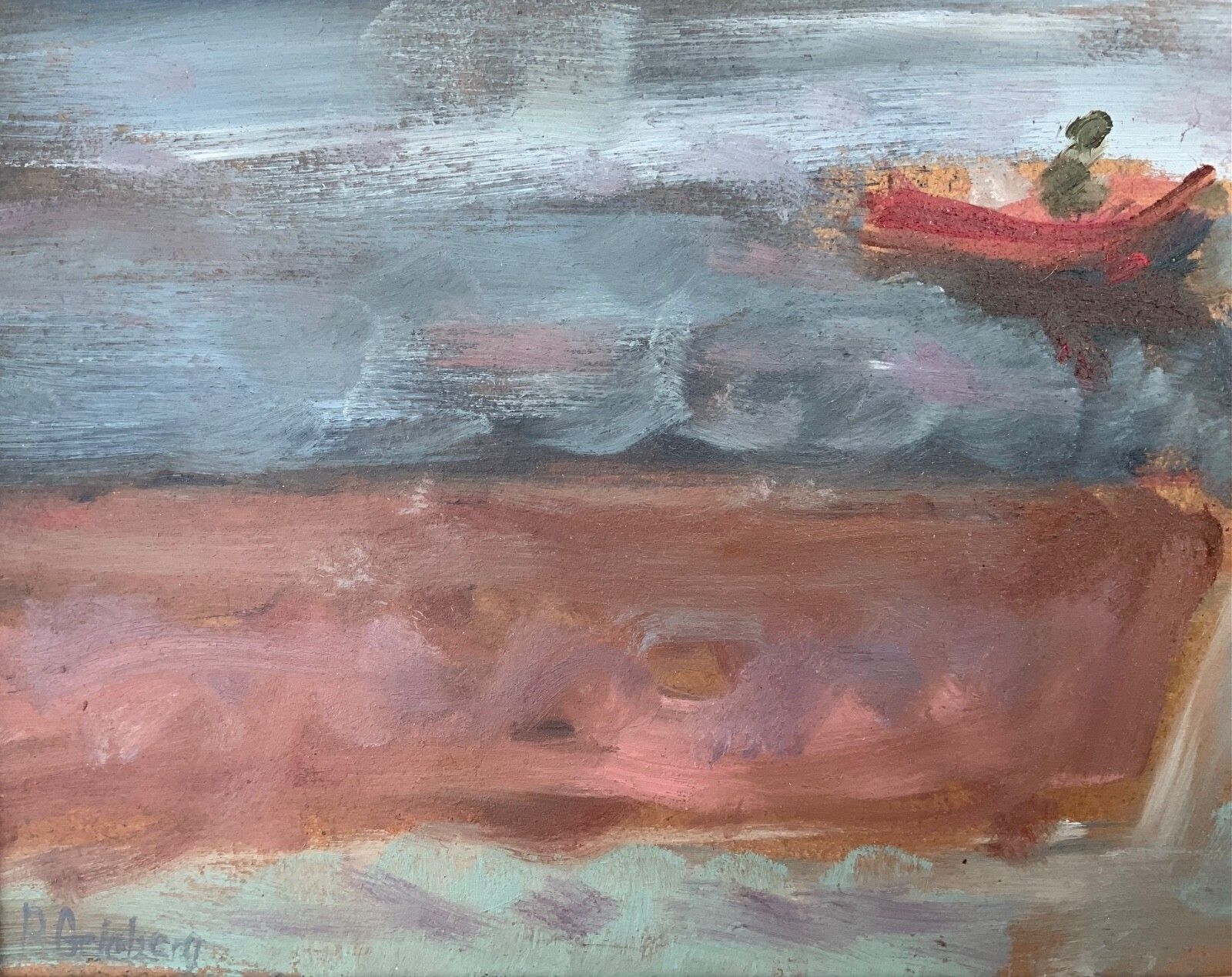 Olieverfschilderij "Sailing In Peak District" gesigneerd door kunstenaar R.Grinberg photo Kunst