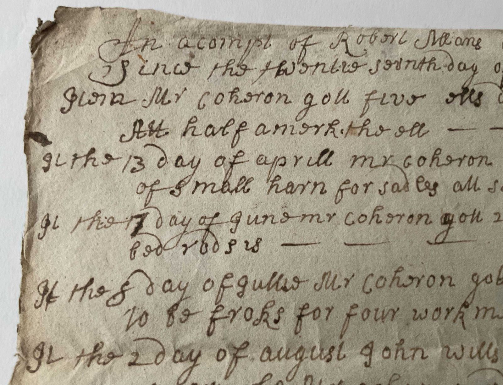 1720 Original Scottish Manuscript Signed By Robert Means For The Earl Of Wigtown Antique Estate Document, 18th Century Calligraphy photo vinterior