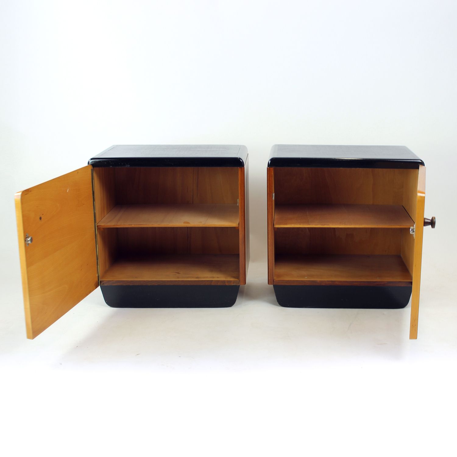 Pair Of Czechoslovak Modernist Bedside Tables, Circa 1935 photo for sale