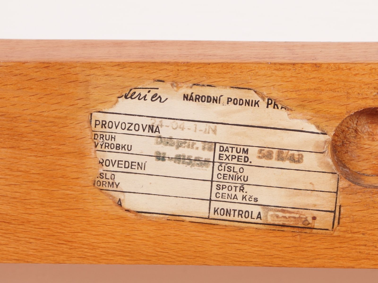 Czechoslovak Mid Century Beech Lounge Chair By A. Kropacek And K. Kozelka For Interier Praha, 1958 photo vintage