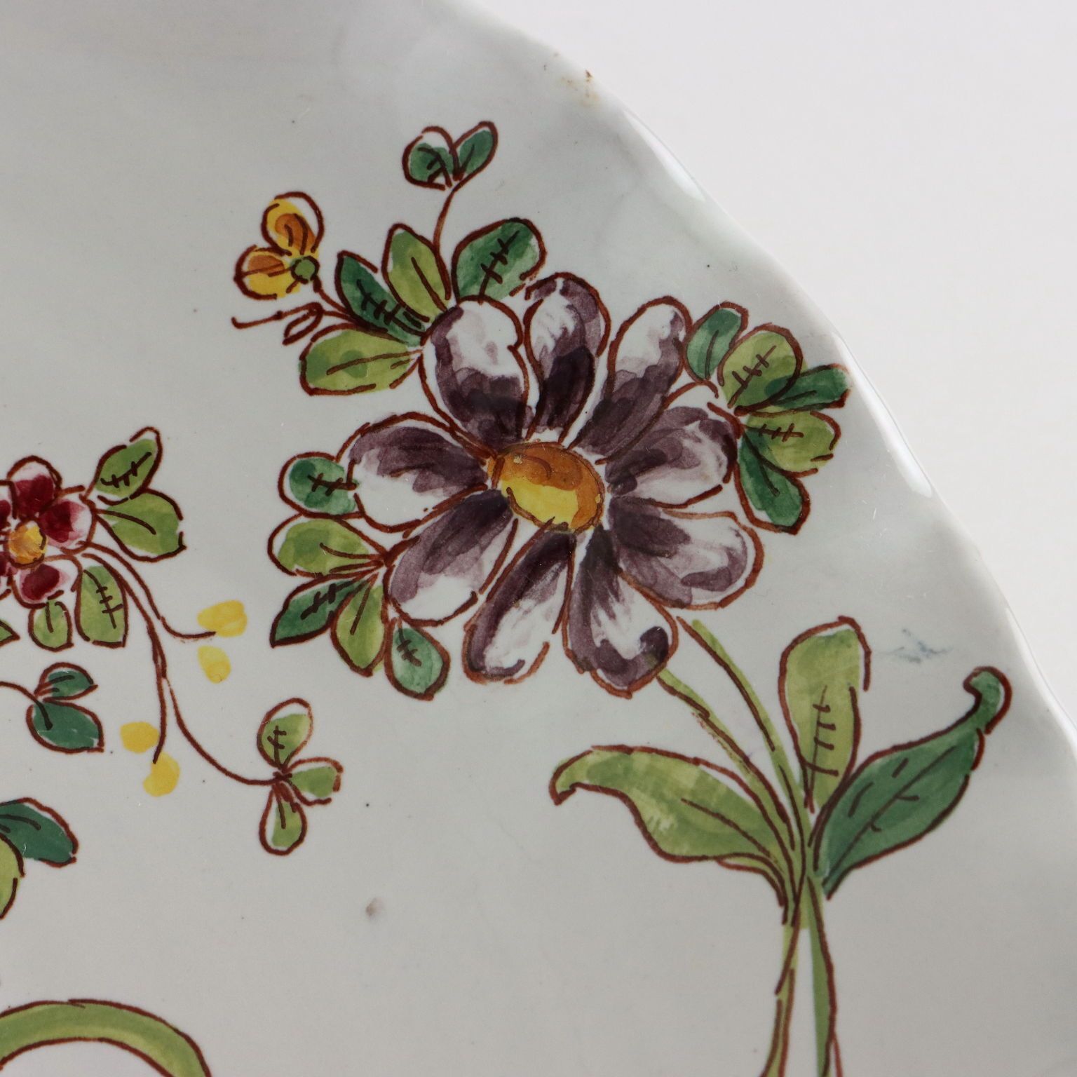 Antieke schaal, majolica, man. Boselli Savona Italië 19e eeuw photo 140.0