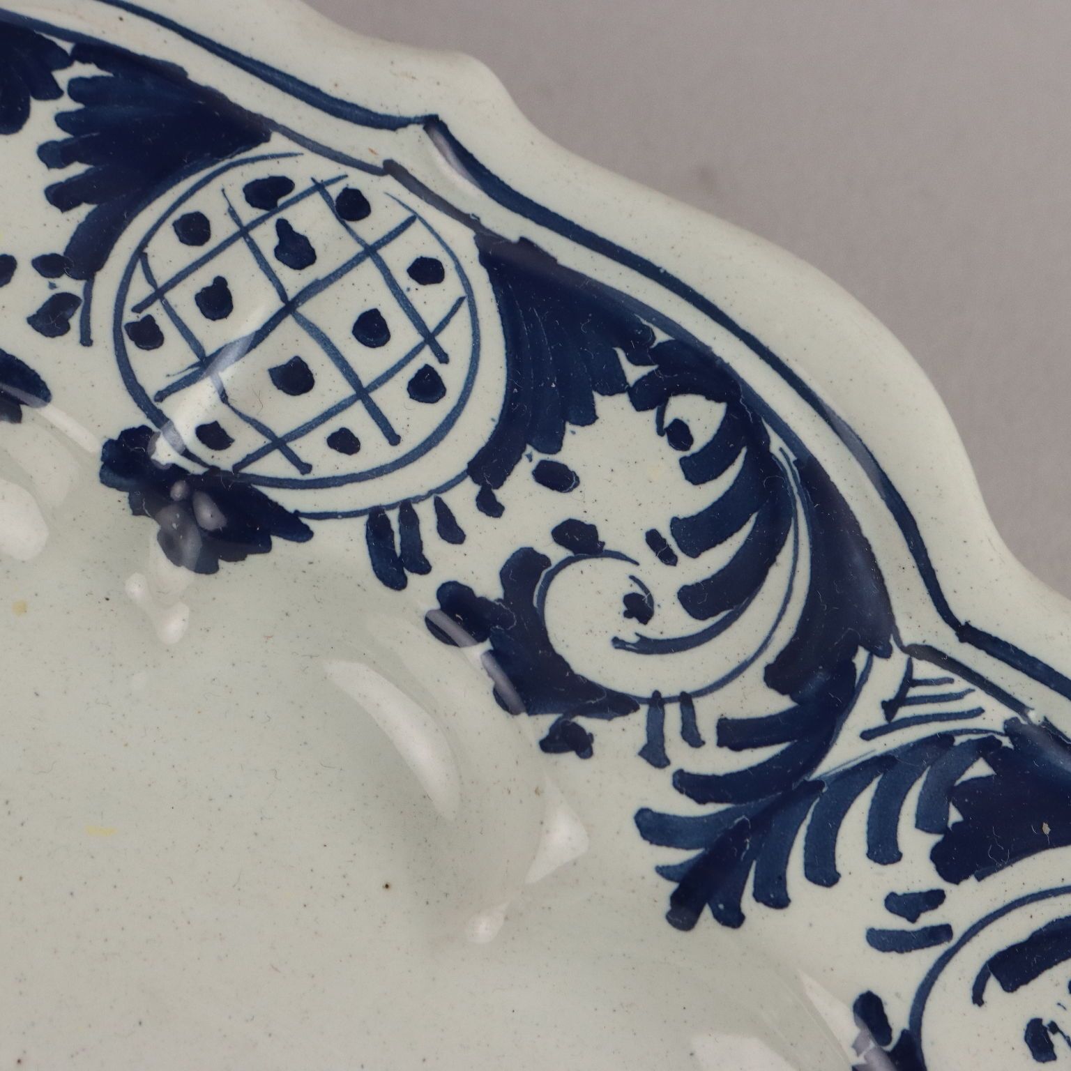 Antiek Ovaal Dienblad Majolica Decoraties Italië XVIII Eeuw photo Woonaccessoires