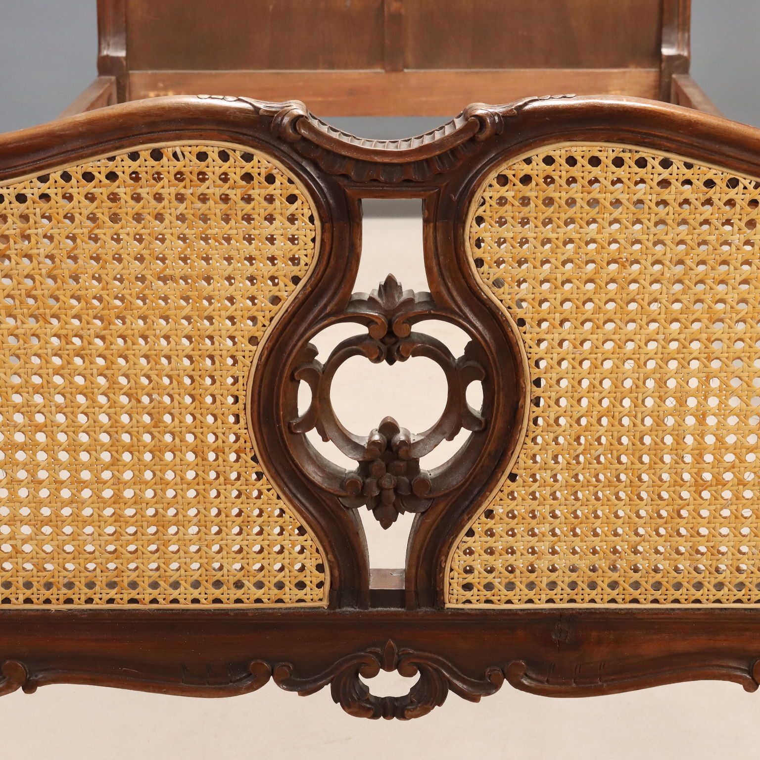 Single Bed Baroque Style Walnut Italy XX Century photo vinterior
