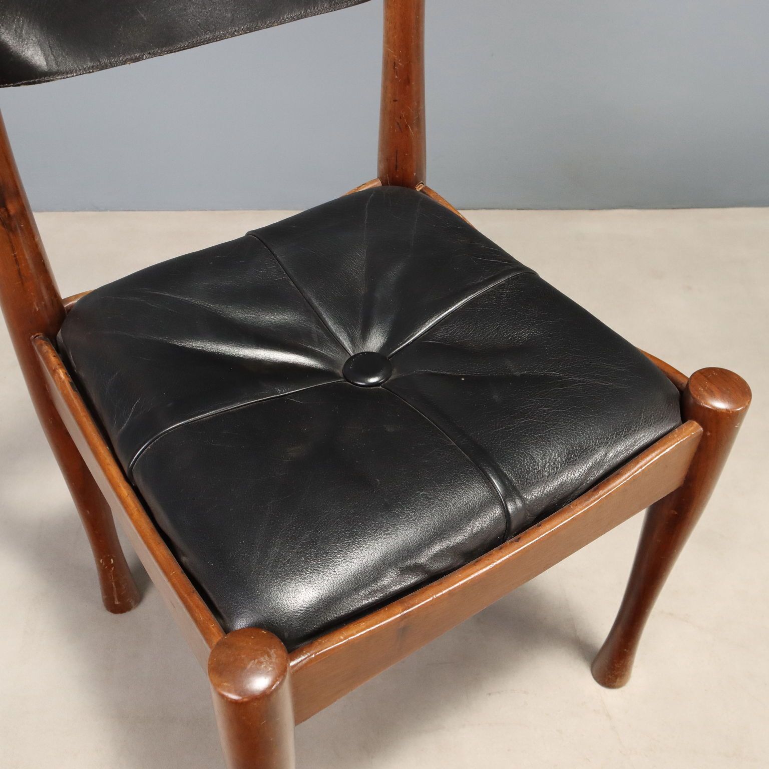 Zes stoelen uit de jaren 1970 van Silvio Coppola voor Bernini photo vintage
