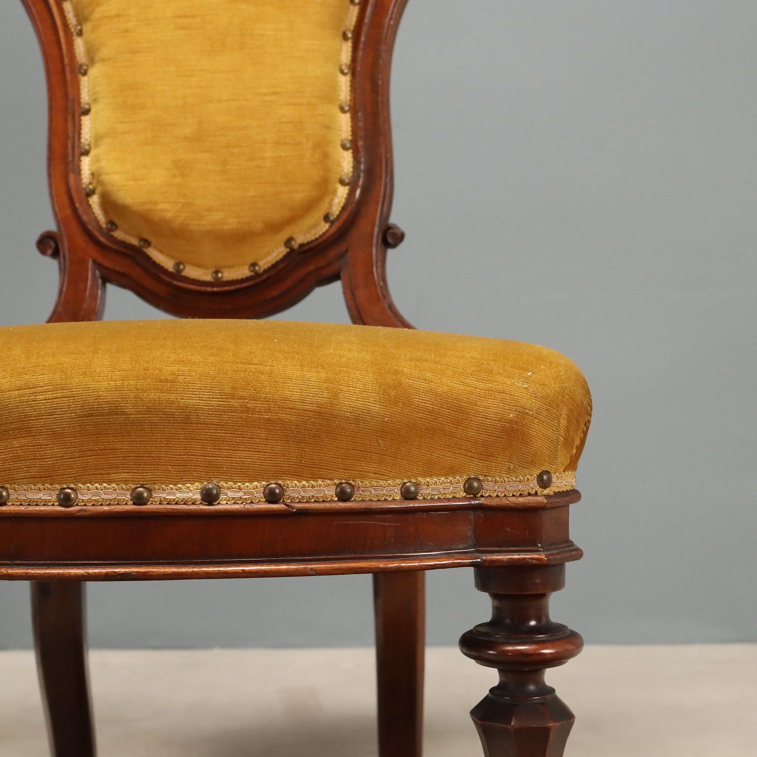 Antique Chairs Umbertino Walnut Carvings Italy XIX Century photo buy