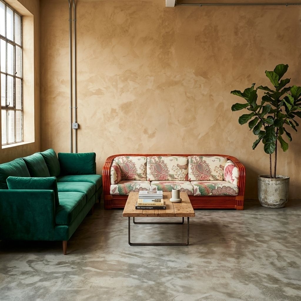 Jaren 1980 sofa van rattan en rood gelakt bamboe photo furniture