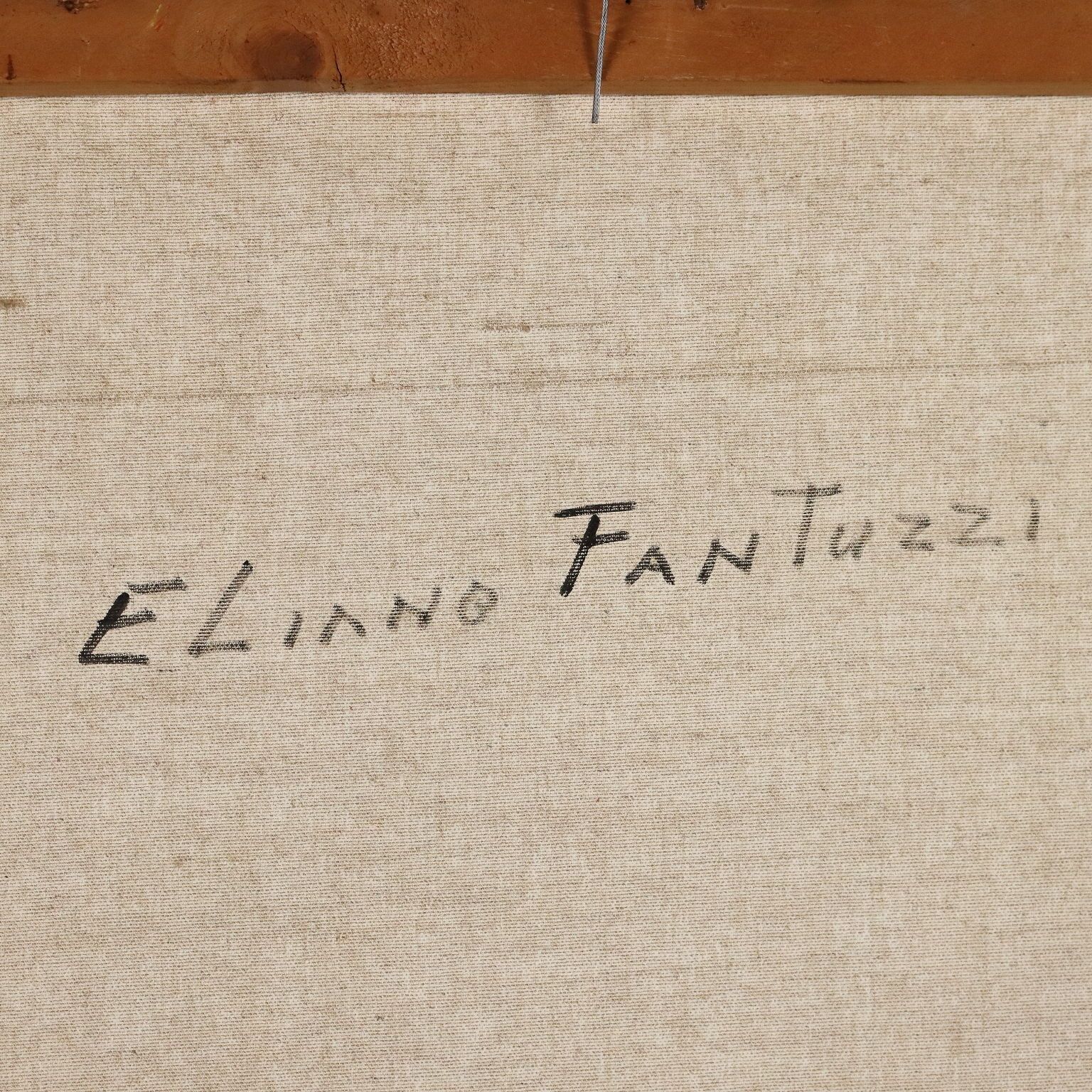 photo for sale Eigentijds schilderij gesigneerd Eliano Fantuzzi Landschap XX Eeuw