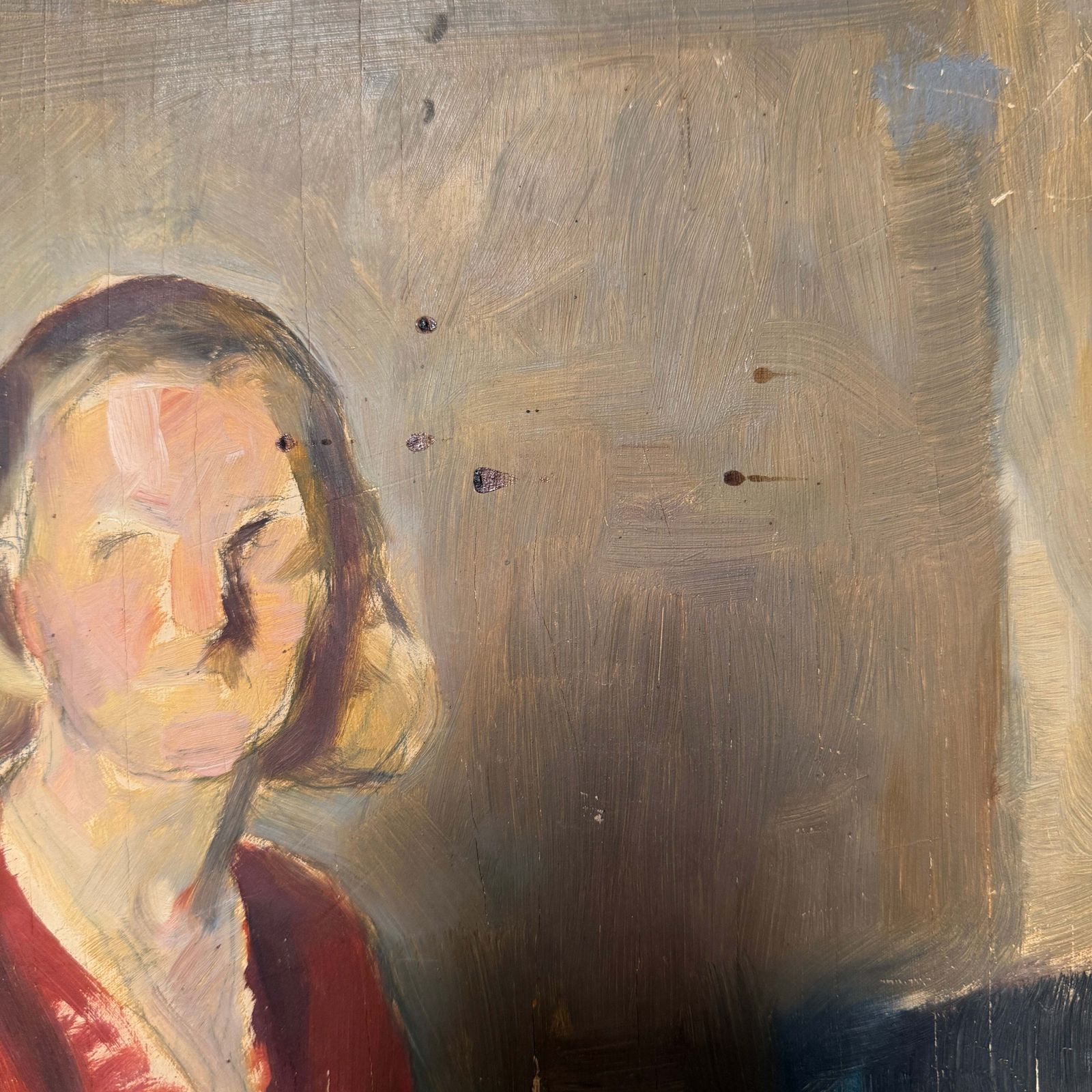 The Secret Romance. Landscape With Portrait. 1933. Double Sided Oil Painting By Gösta Wesström photo Kunst
