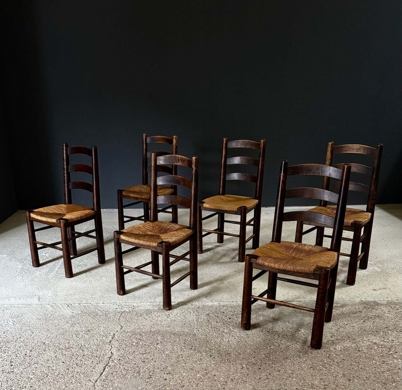 French Provincial Design Dining Chairs By Georges Robert, France 1940's photo furniture