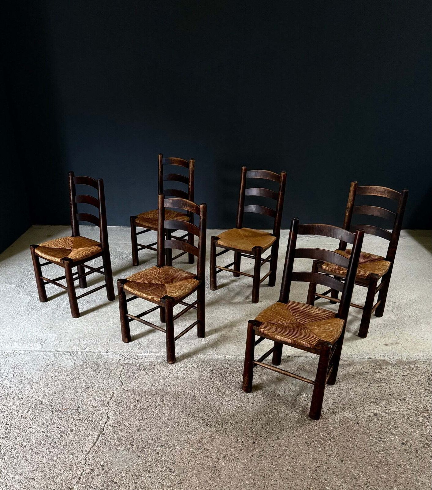 photo furniture French Provincial Design Dining Chairs By Georges Robert, France 1940's