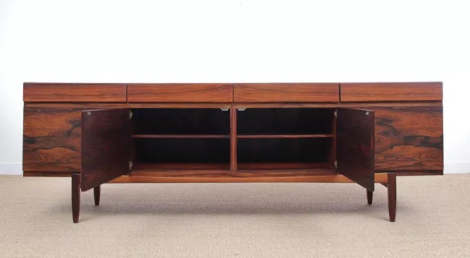 Danish Rosewood Sideboard, Model Fa 66, By Ib Kofod Larsen For Faarup Møbelfabrik, Original 1960s Edition. photo furniture