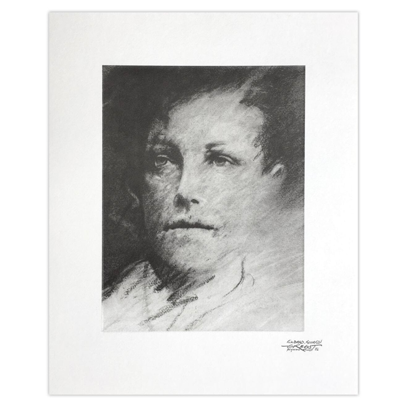 Ernest Pignon Ernest Lithograph Rimbaud Variations XIV 1986