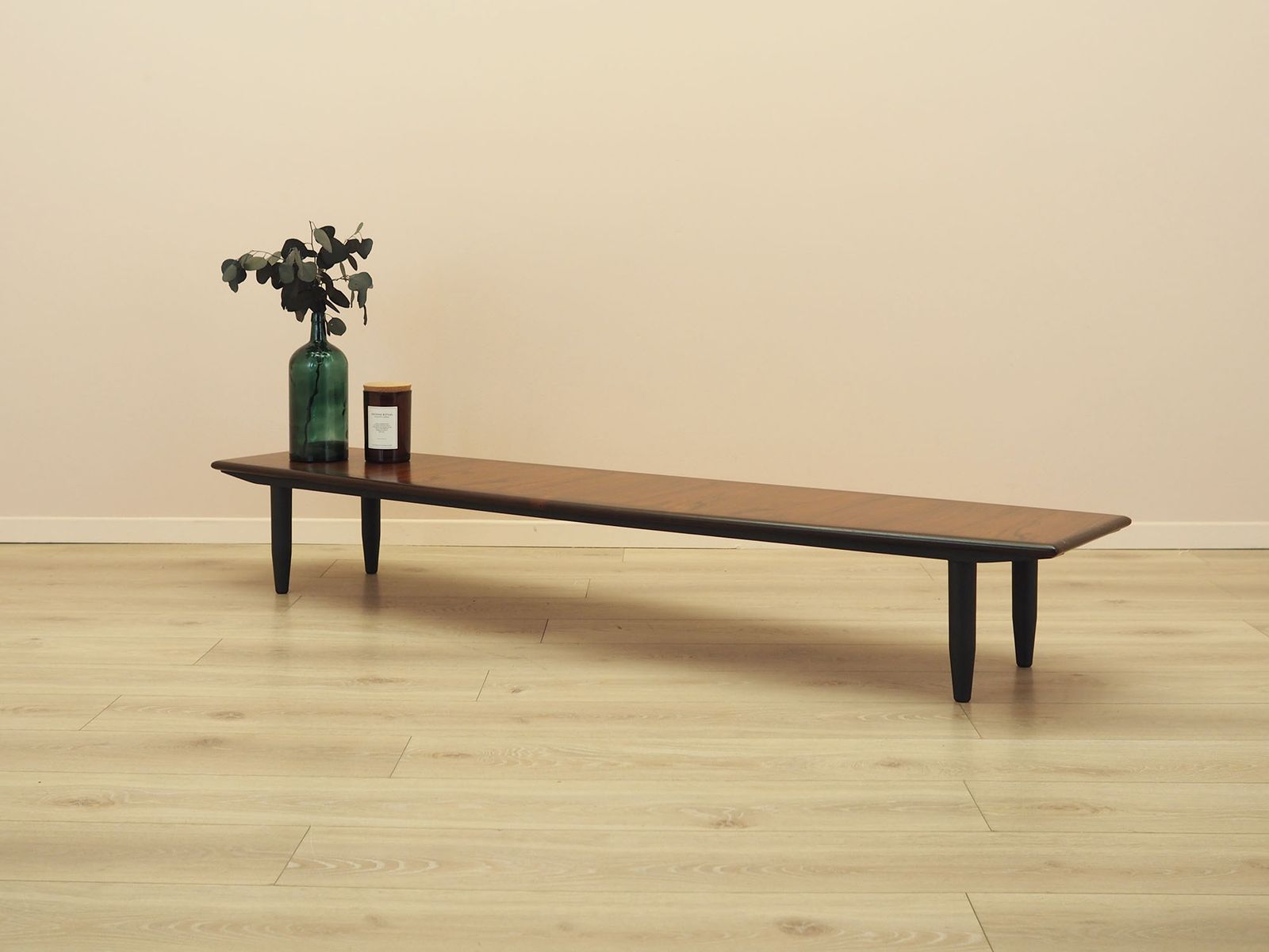 Danish Lowboard With Black Legs – Low Profile Mid Century Modern Design, 1970s photo for sale