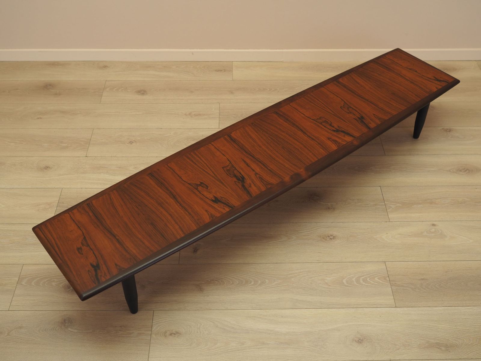Danish Lowboard With Black Legs – Low Profile Mid Century Modern Design, 1970s photo vinterior