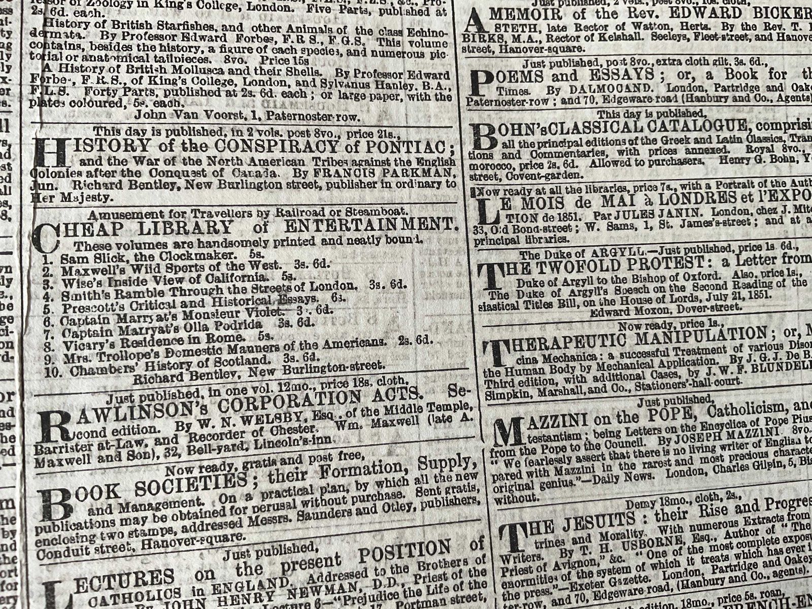 265.0 The Times Newspaper augustus 1851, complete maandreeks, Victoriaanse dagbladen met supplementen photo