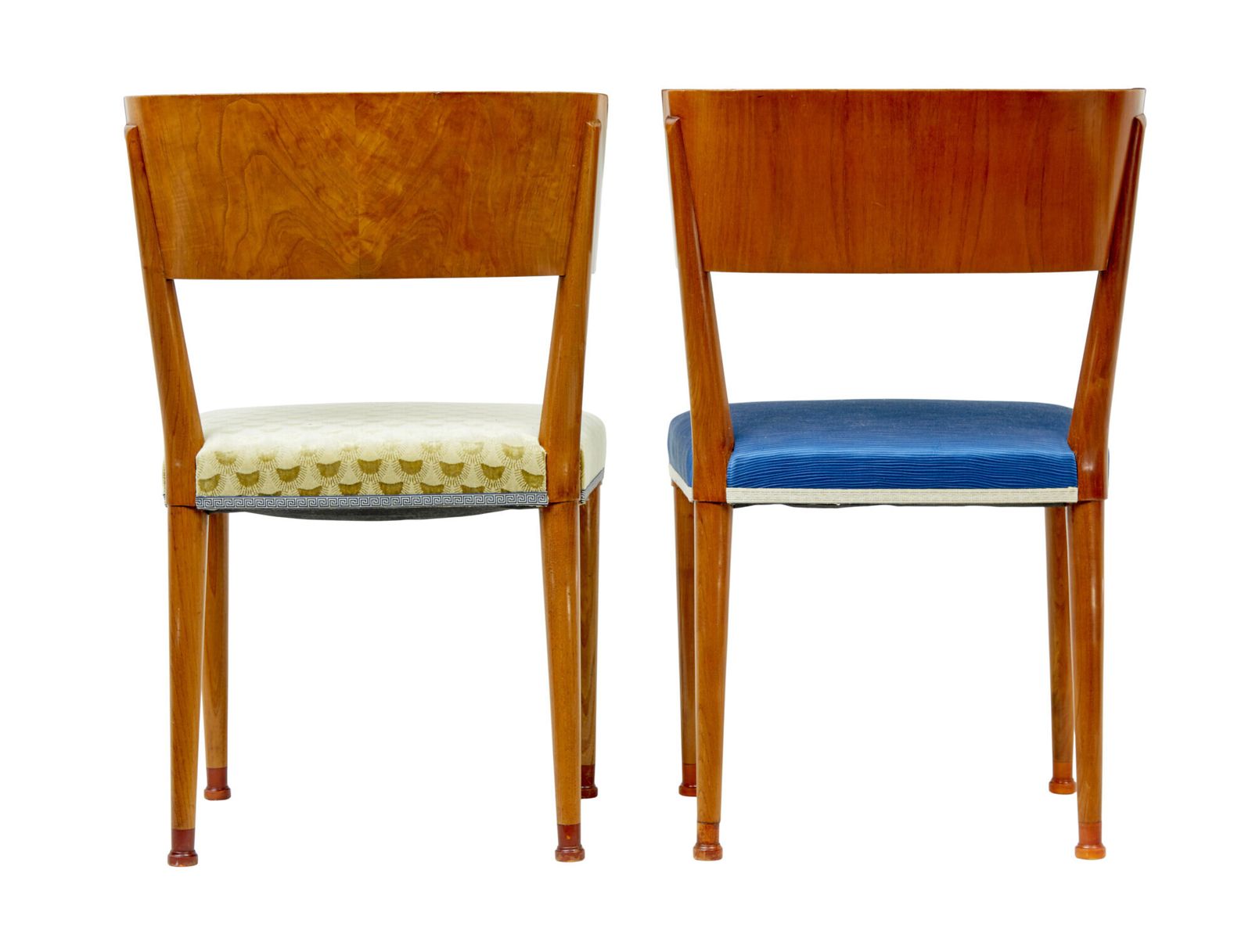 Zeldzame set Zweedse art deco iepenhout klismos eetkamerstoelen photo furniture