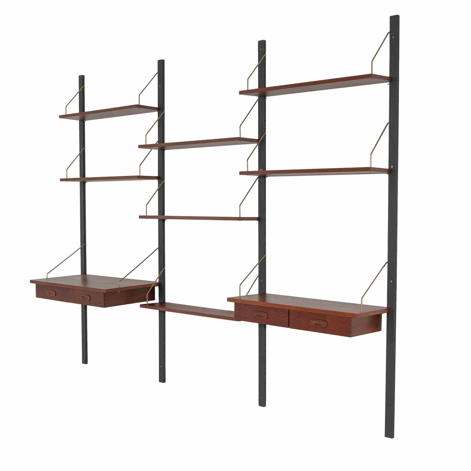 Ps System Modular Shelving By Preben Sørensen Teak Veneer Denmark 1970s