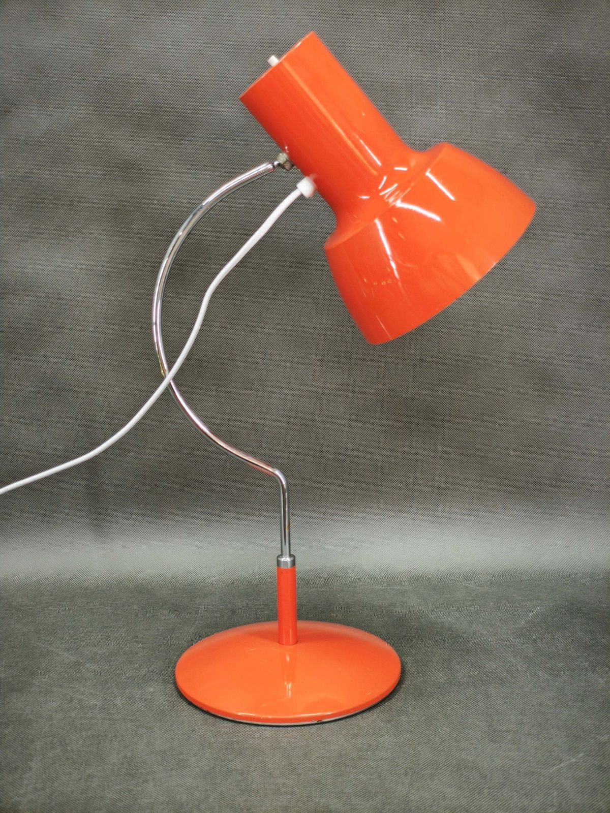 Lampe de table Josef Hůrka orange pour Napako, Tchécoslovaquie, années 1960 photo for sale