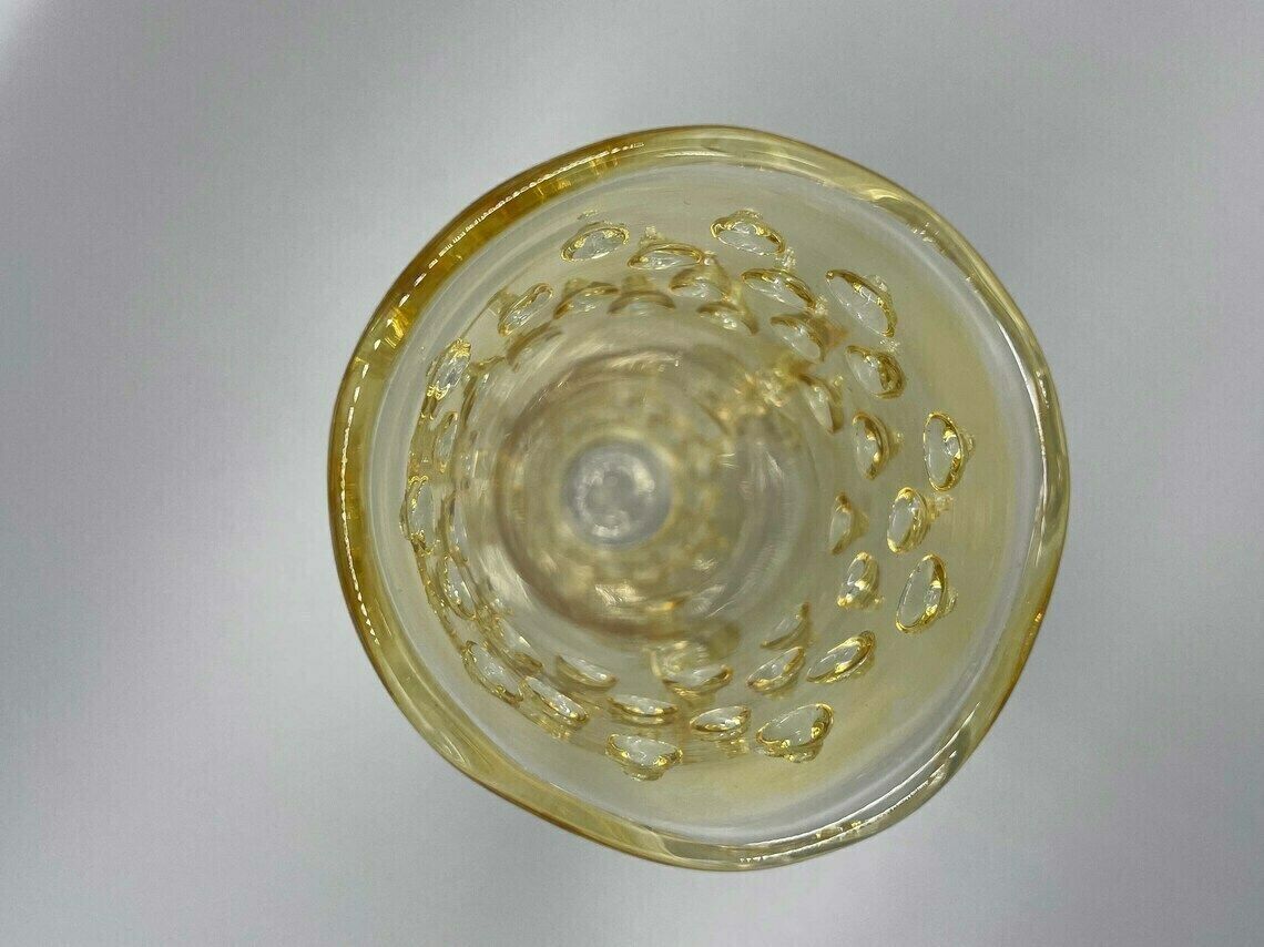 Coupe à boutons ou calice en verre soufflé bouche de Murano, Art Déco, vers 1930 photo vintage