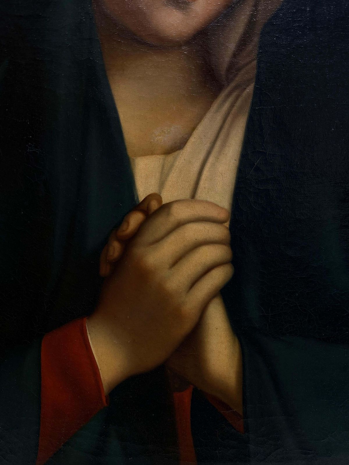 Fine Antique Italian Old Master Oil Painting Madonna Of Sorrows photo 2142.0